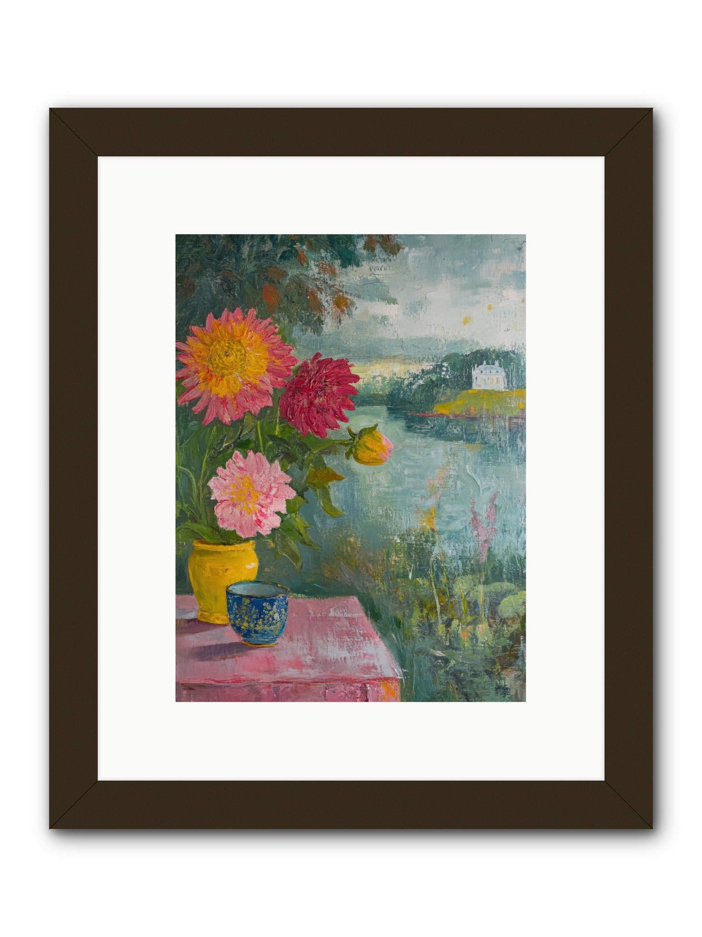 Portico Romance -- Framed Print - Black 9x12