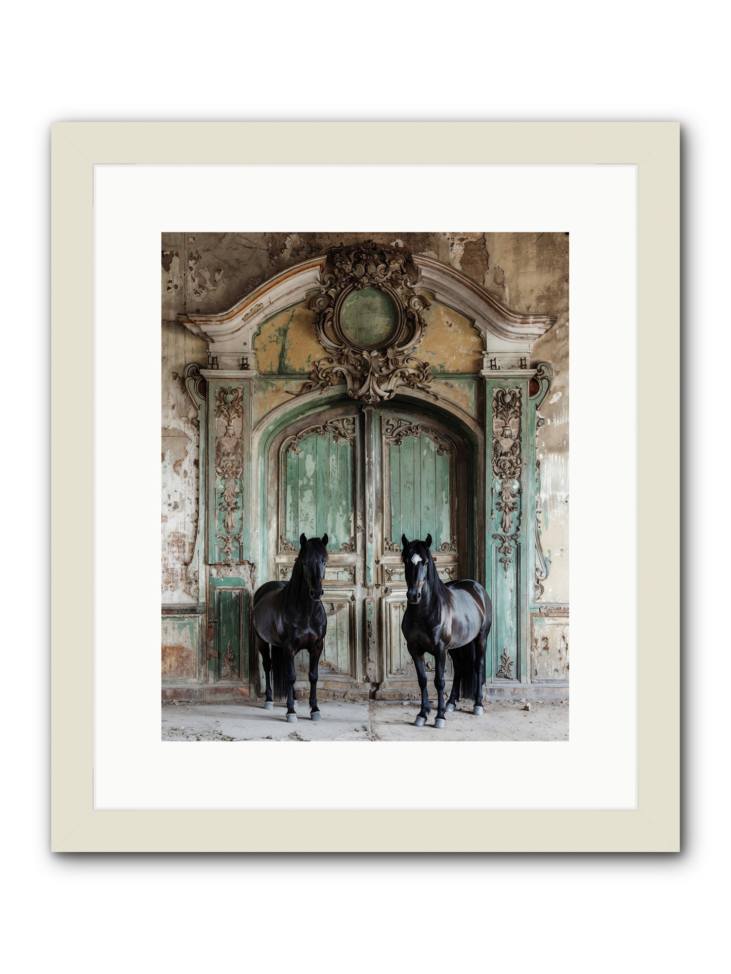 Portico To Midnight Equestria -- Framed Print - White 12x15