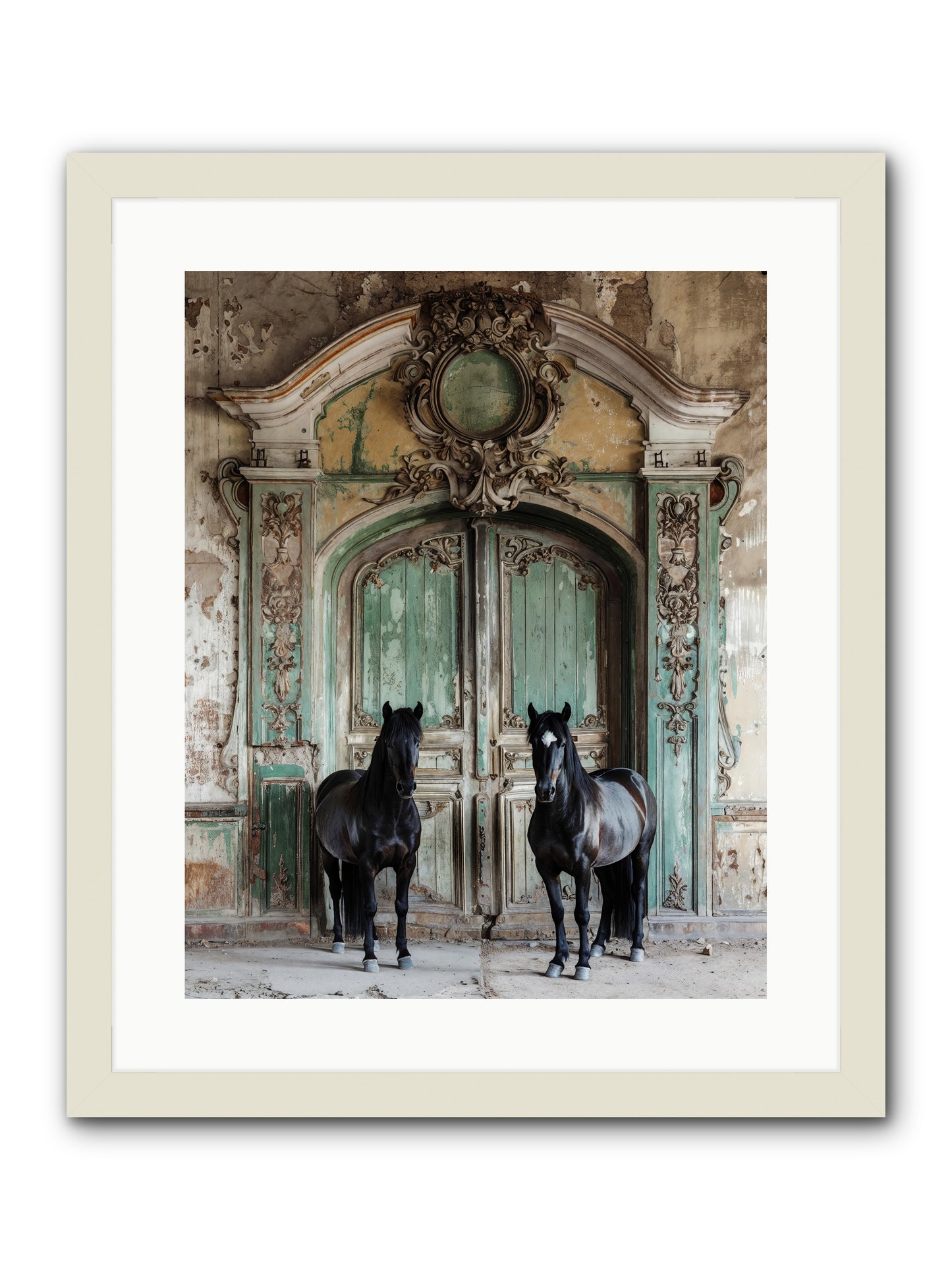 Portico To Midnight Equestria -- Framed Print - White 16x20