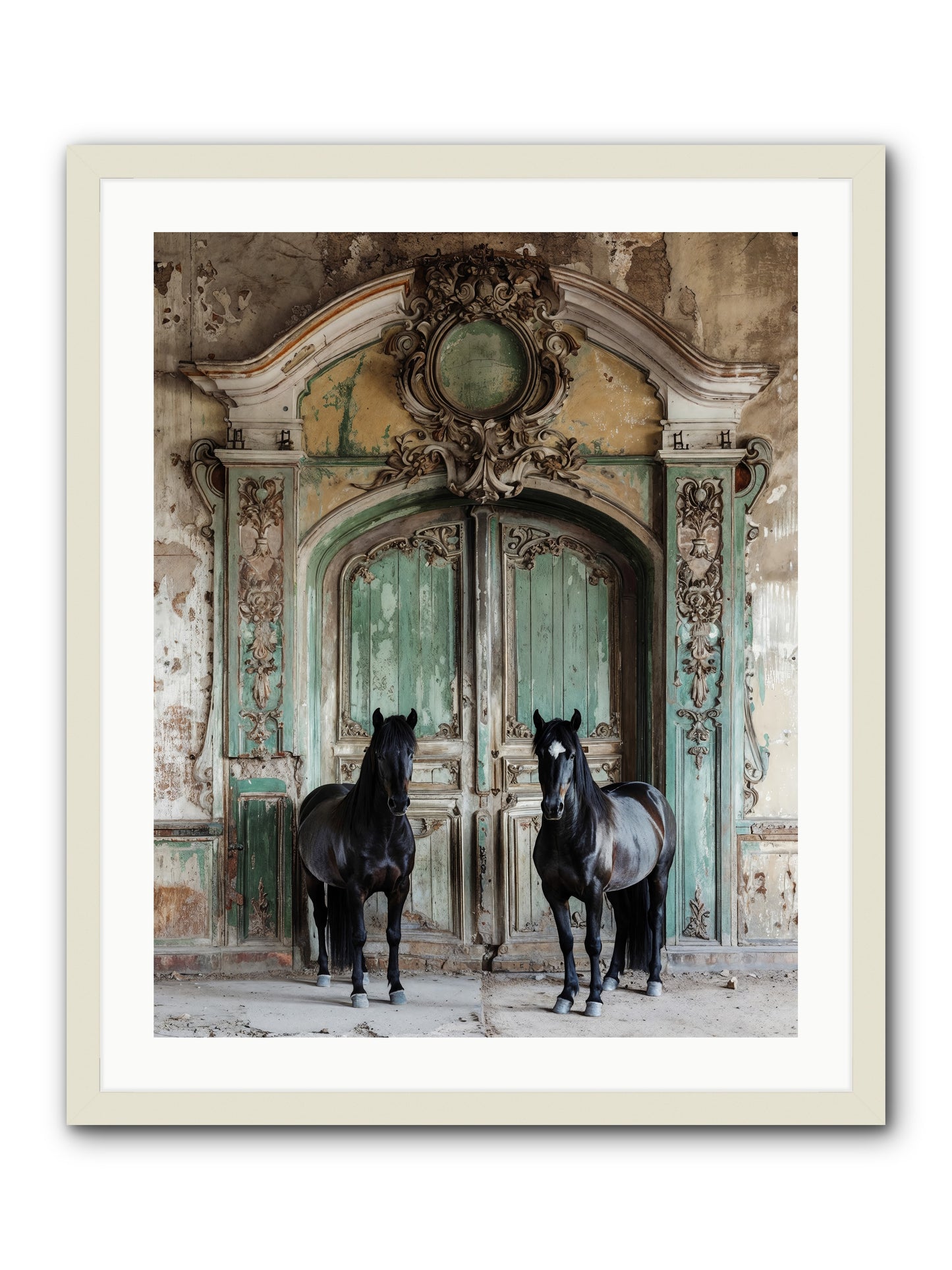 Portico To Midnight Equestria -- Framed Print - White 24x30