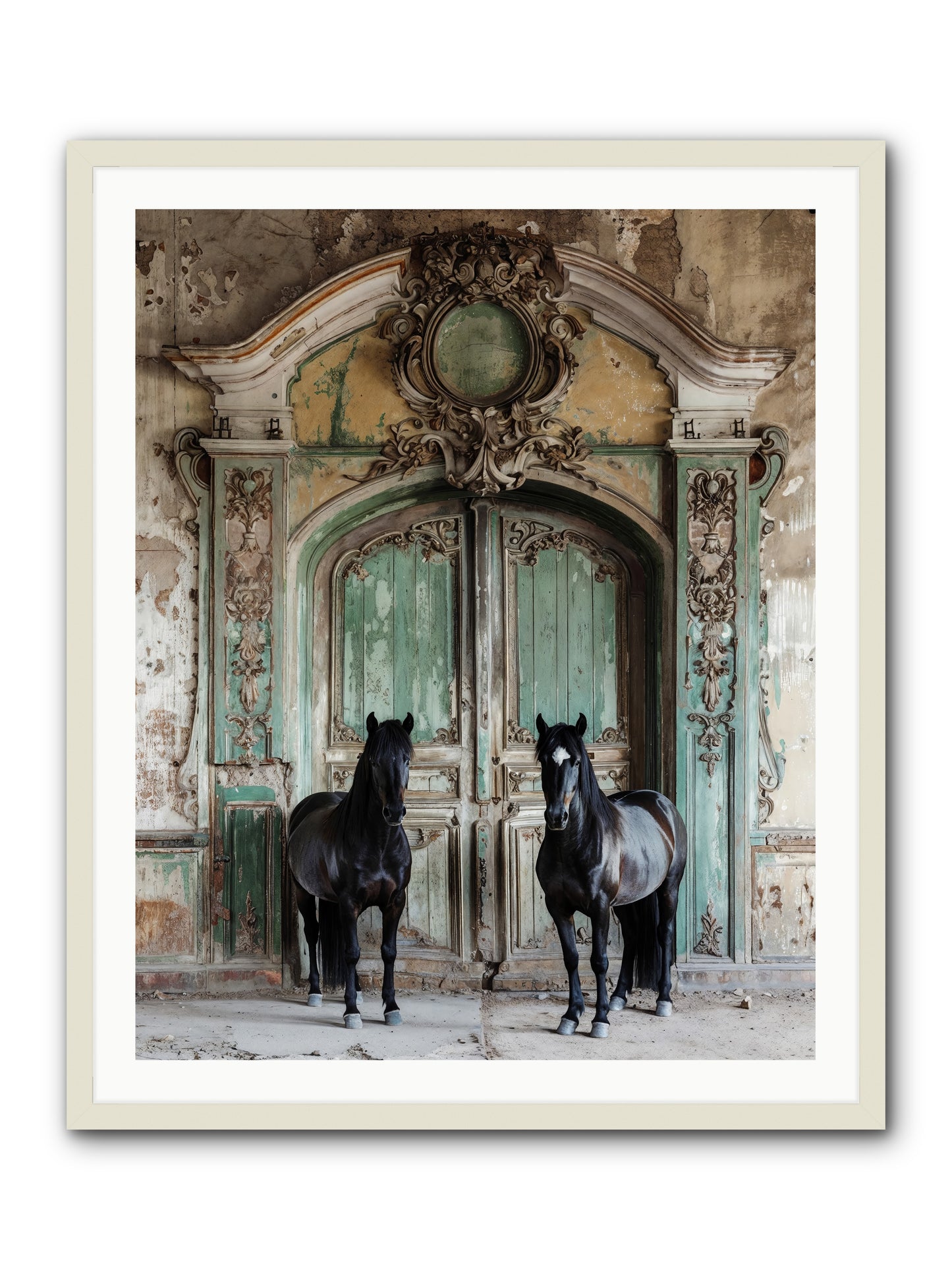 Portico To Midnight Equestria -- Framed Print - White 32x40