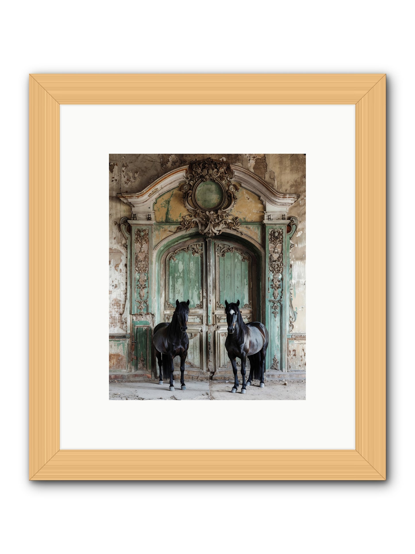 Portico To Midnight Equestria -- Framed Print - Natural 8x10