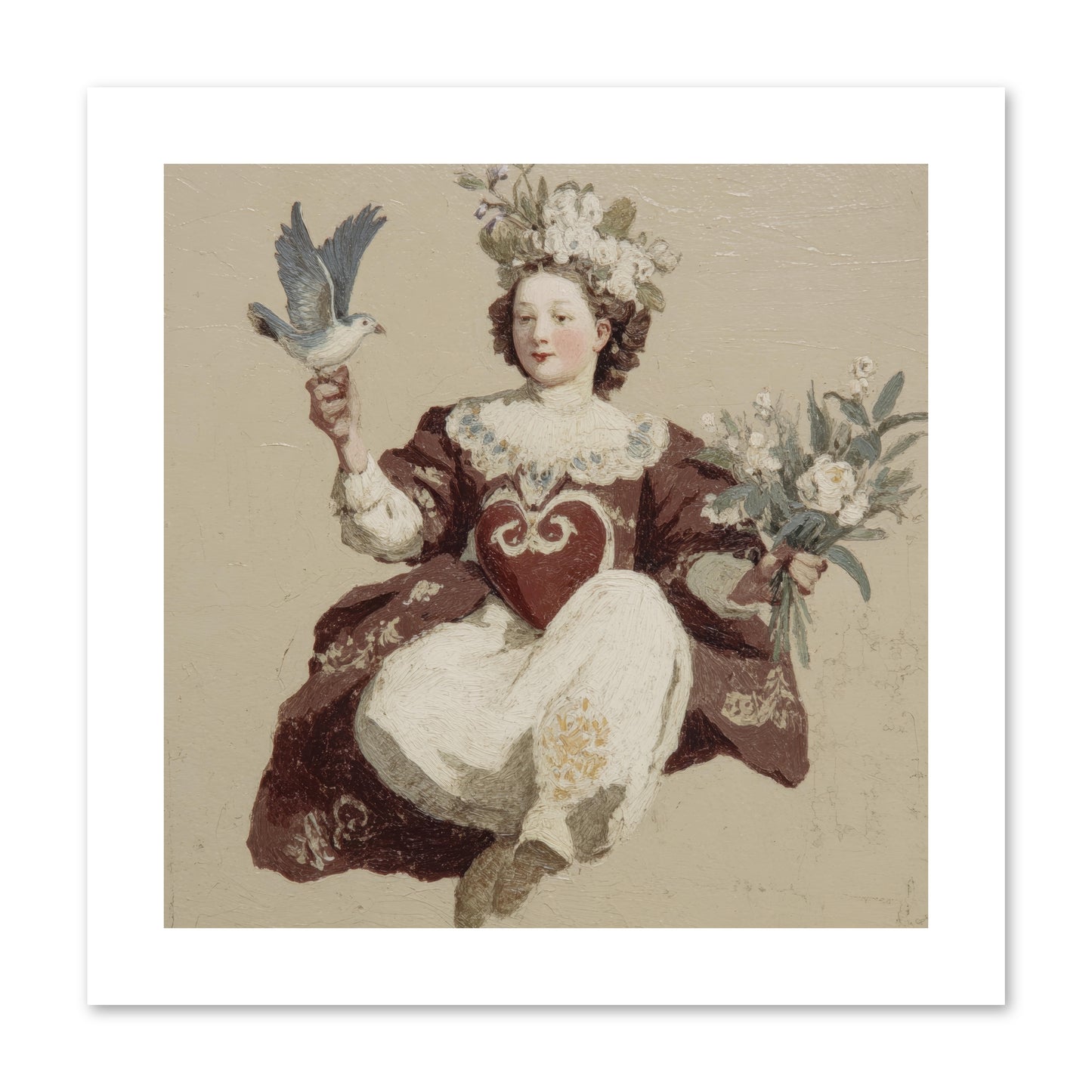 Portrait Of Love's Patient Wait -- Paper Print 10x10