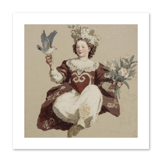 Portrait Of Love's Patient Wait -- Paper Print 10x10