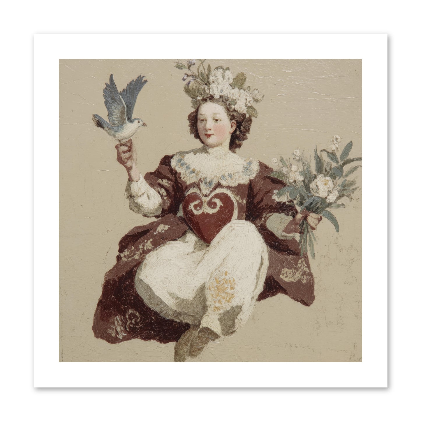Portrait Of Love's Patient Wait -- Paper Print 12x12