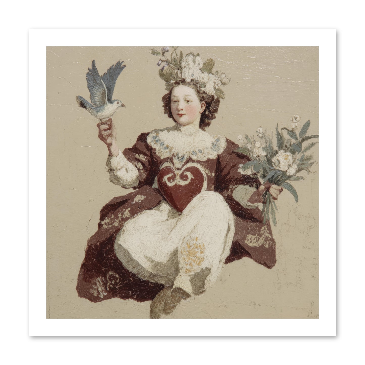 Portrait Of Love's Patient Wait -- Paper Print 16x16