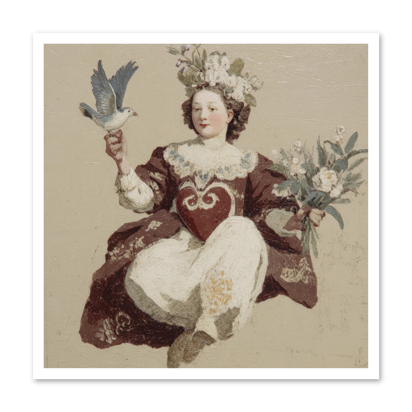 Portrait Of Love's Patient Wait -- Paper Print 30x30