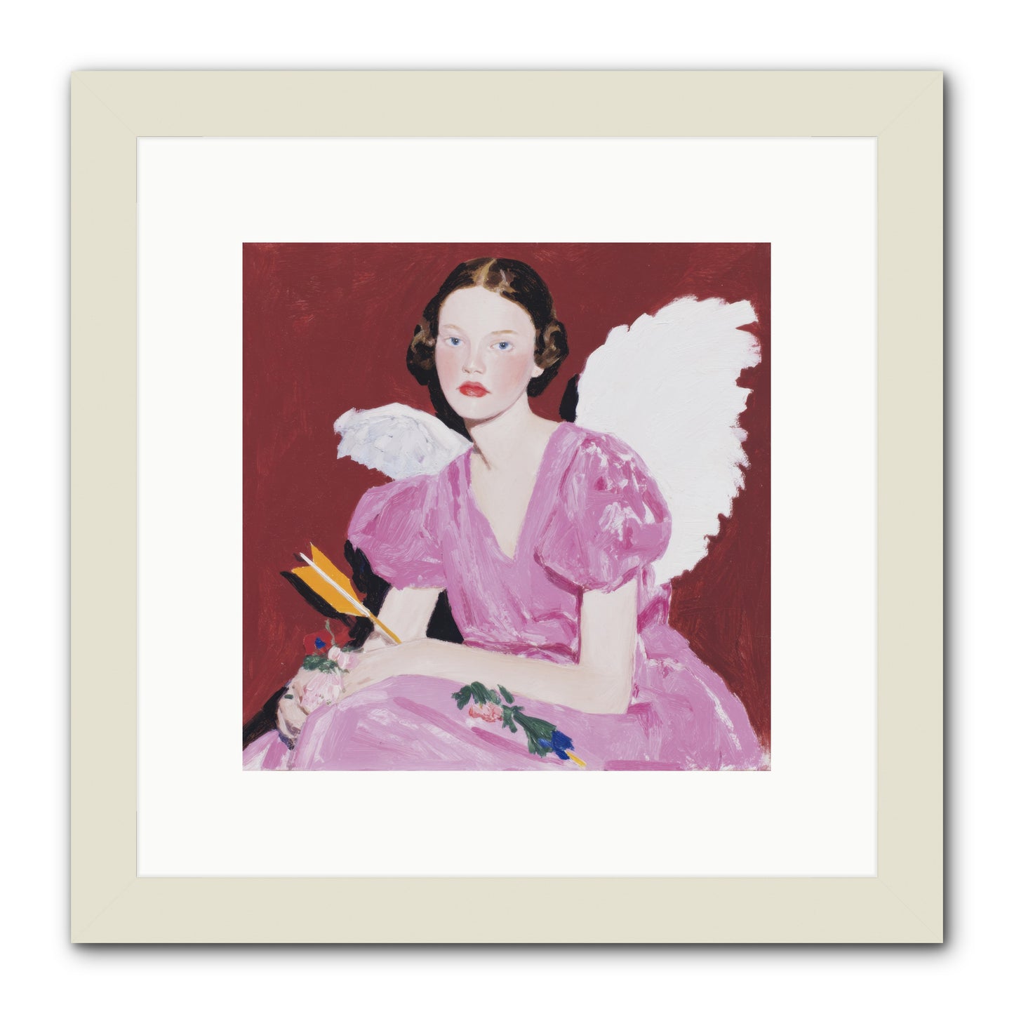 Portrait at the Threshold of Always -- Framed Print - White 10x10