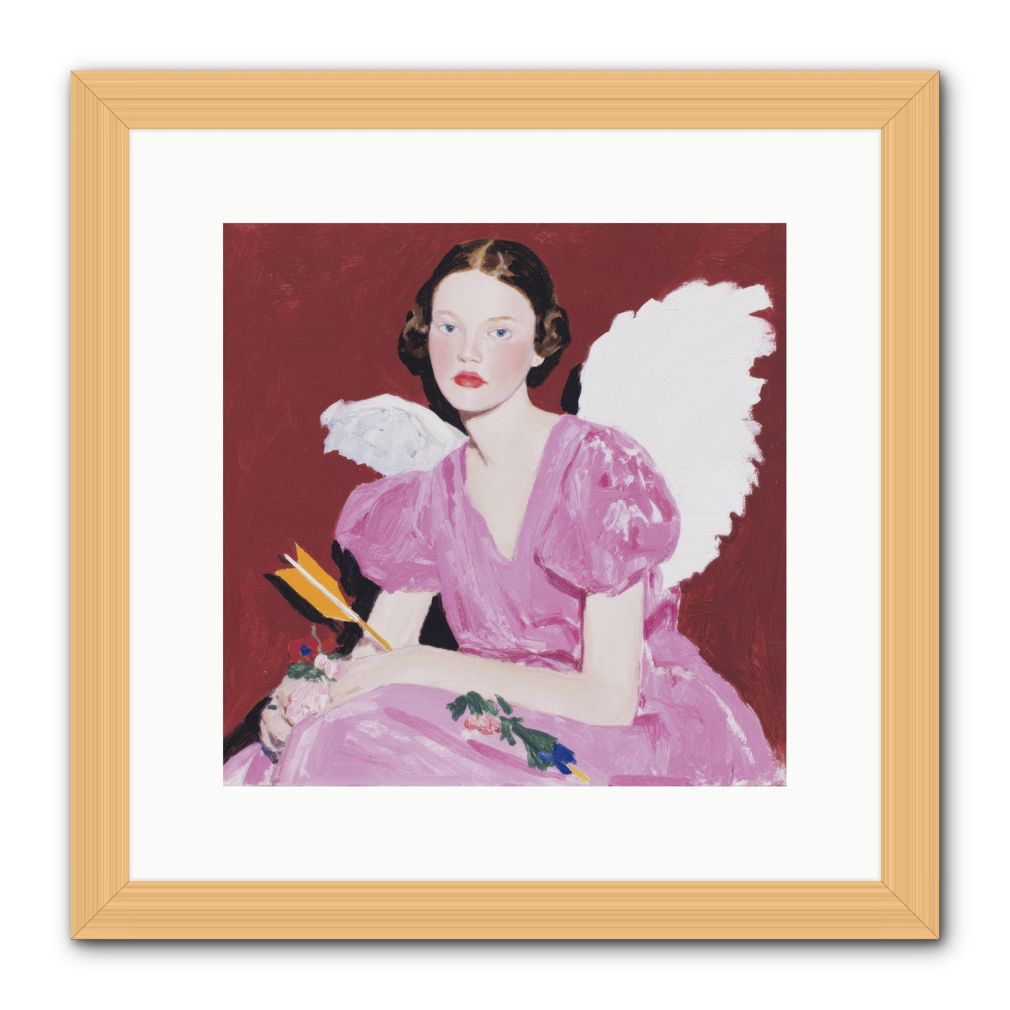 Portrait at the Threshold of Always -- Framed Print - Natural 12x12
