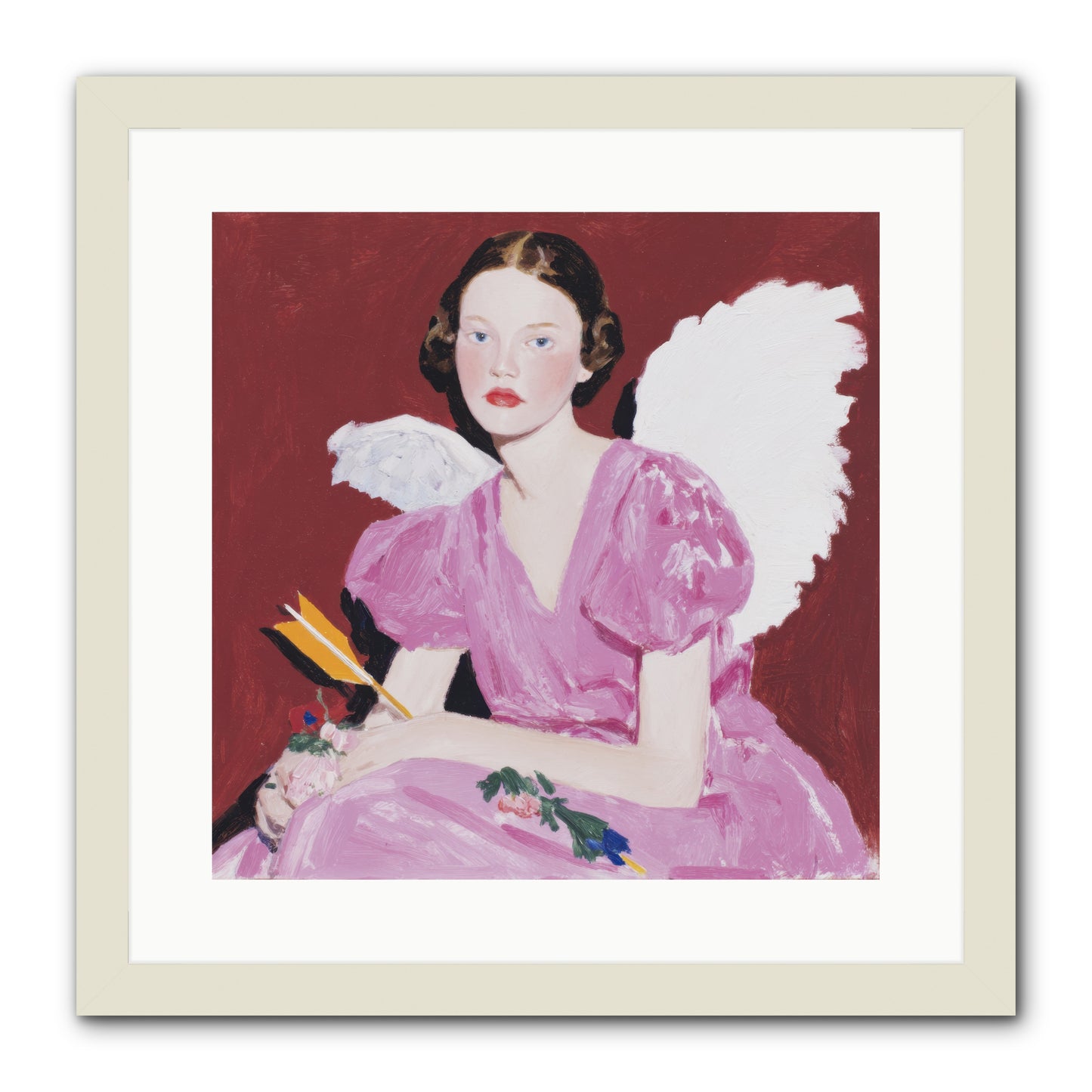 Portrait at the Threshold of Always -- Framed Print - White 16x16