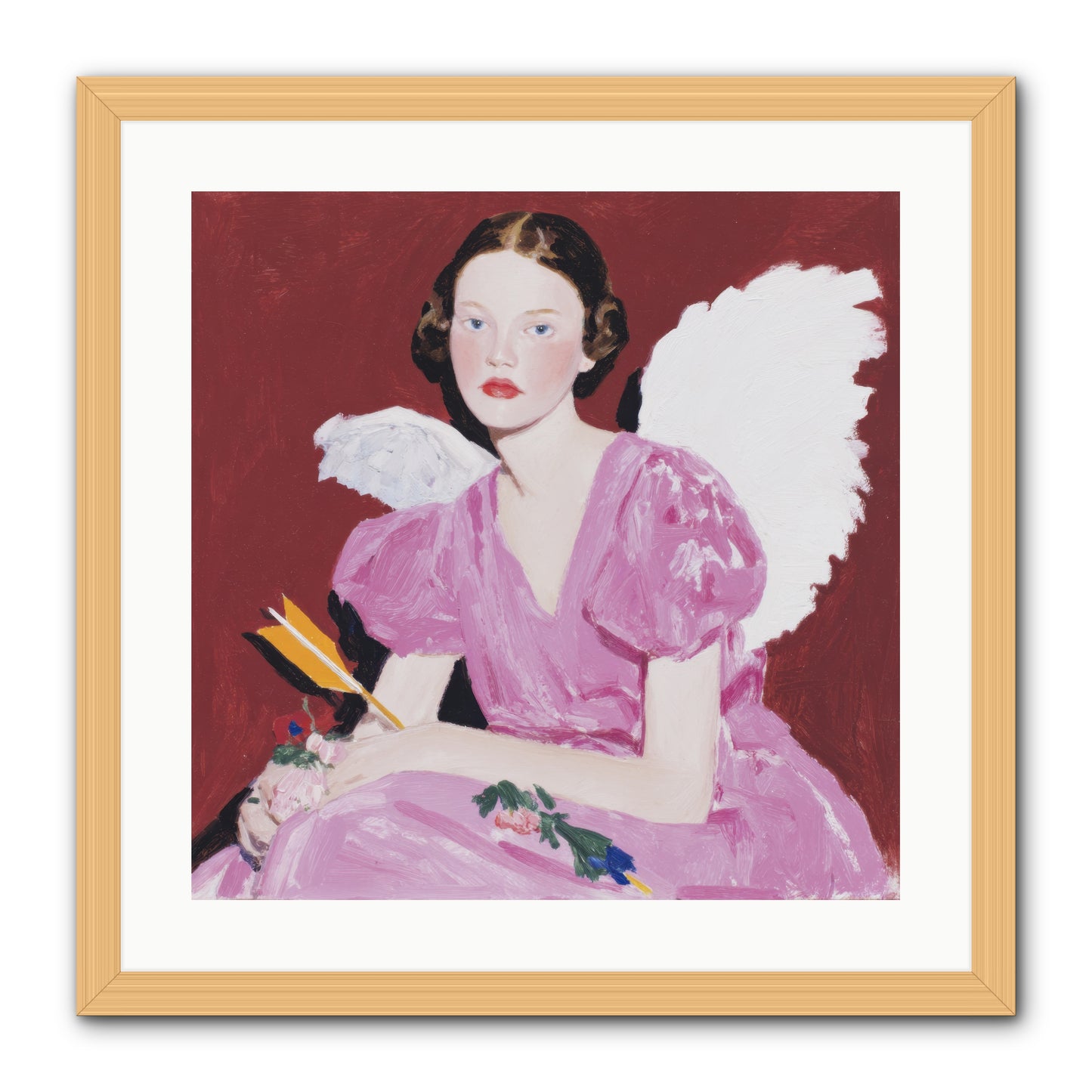 Portrait at the Threshold of Always -- Framed Print - Natural 20x20