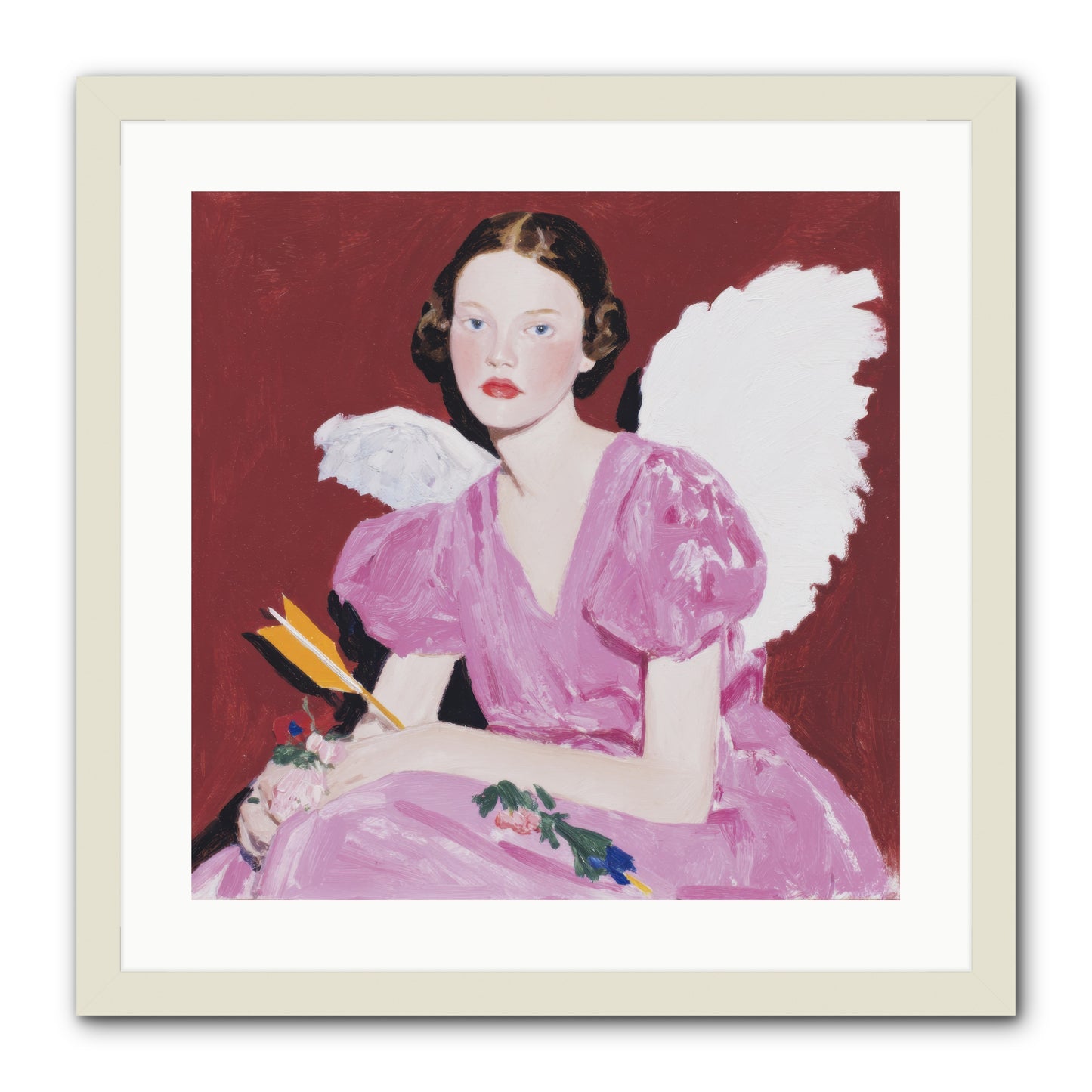 Portrait at the Threshold of Always -- Framed Print - White 20x20