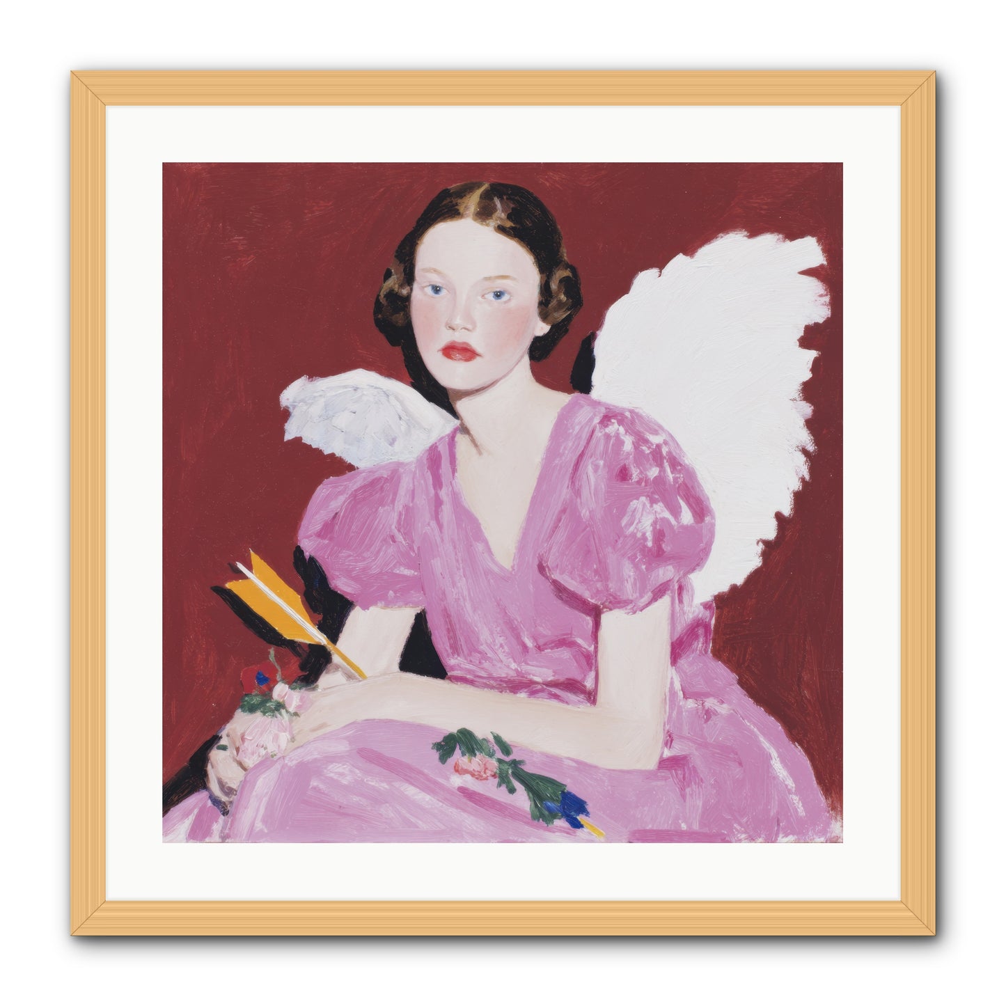 Portrait at the Threshold of Always -- Framed Print - Natural 24x24