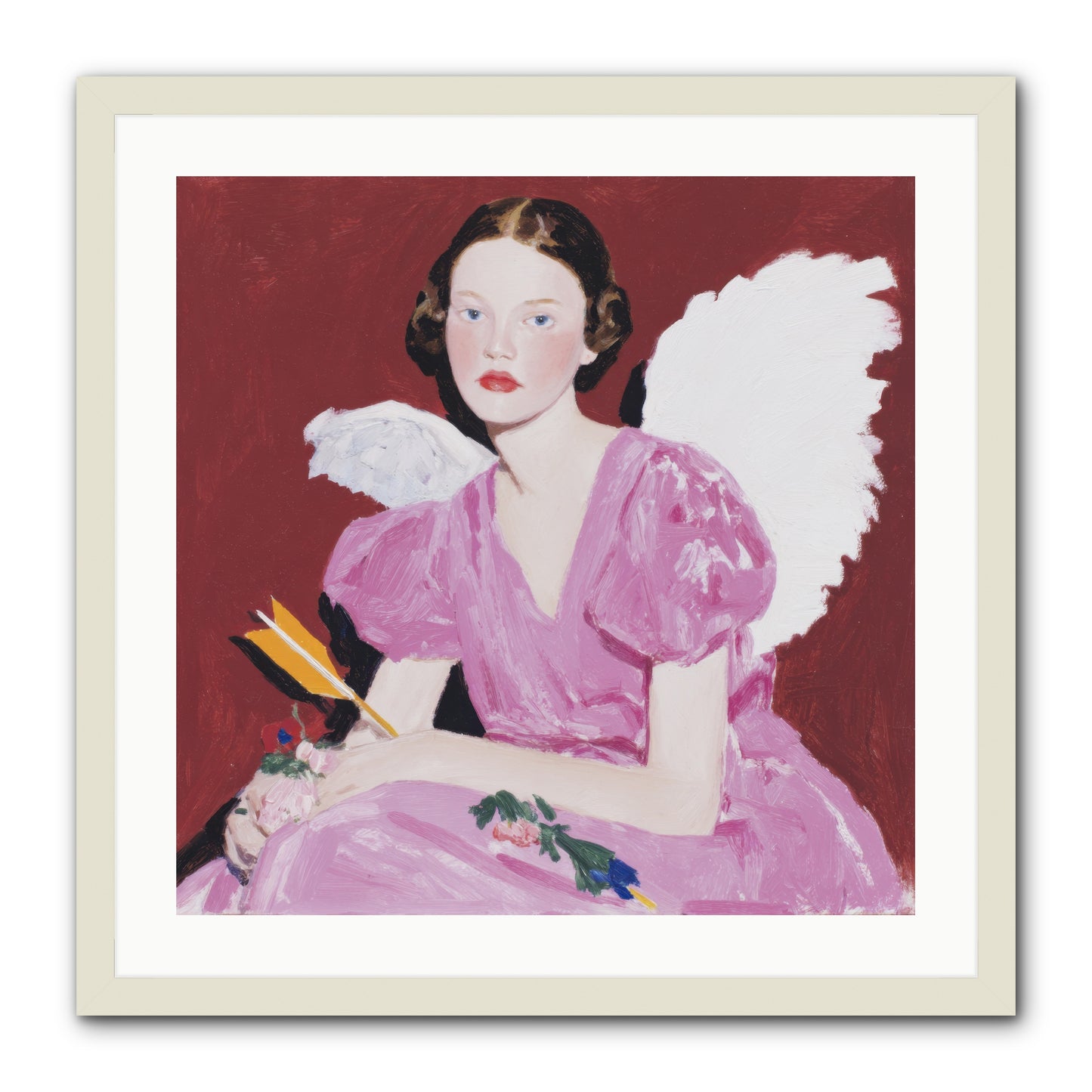 Portrait at the Threshold of Always -- Framed Print - White 24x24