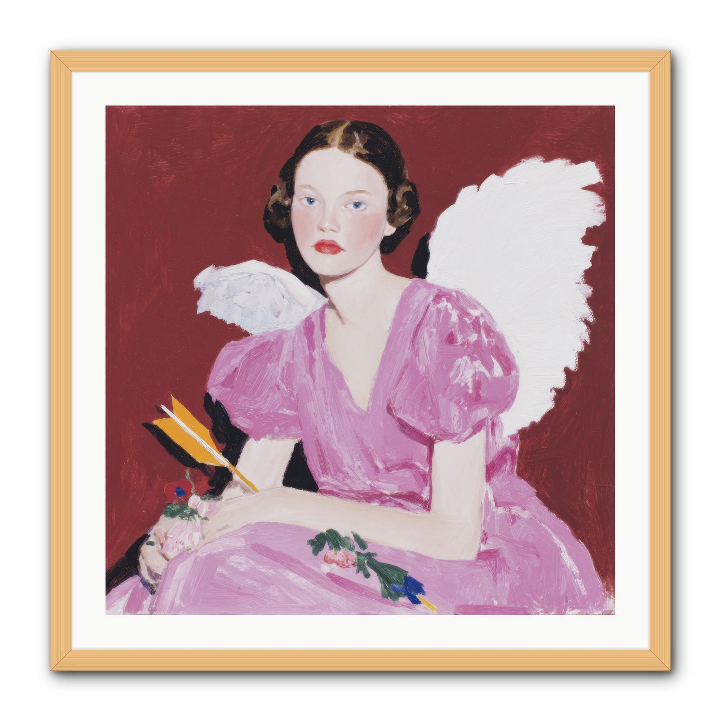 Portrait at the Threshold of Always -- Framed Print - Natural 30x30