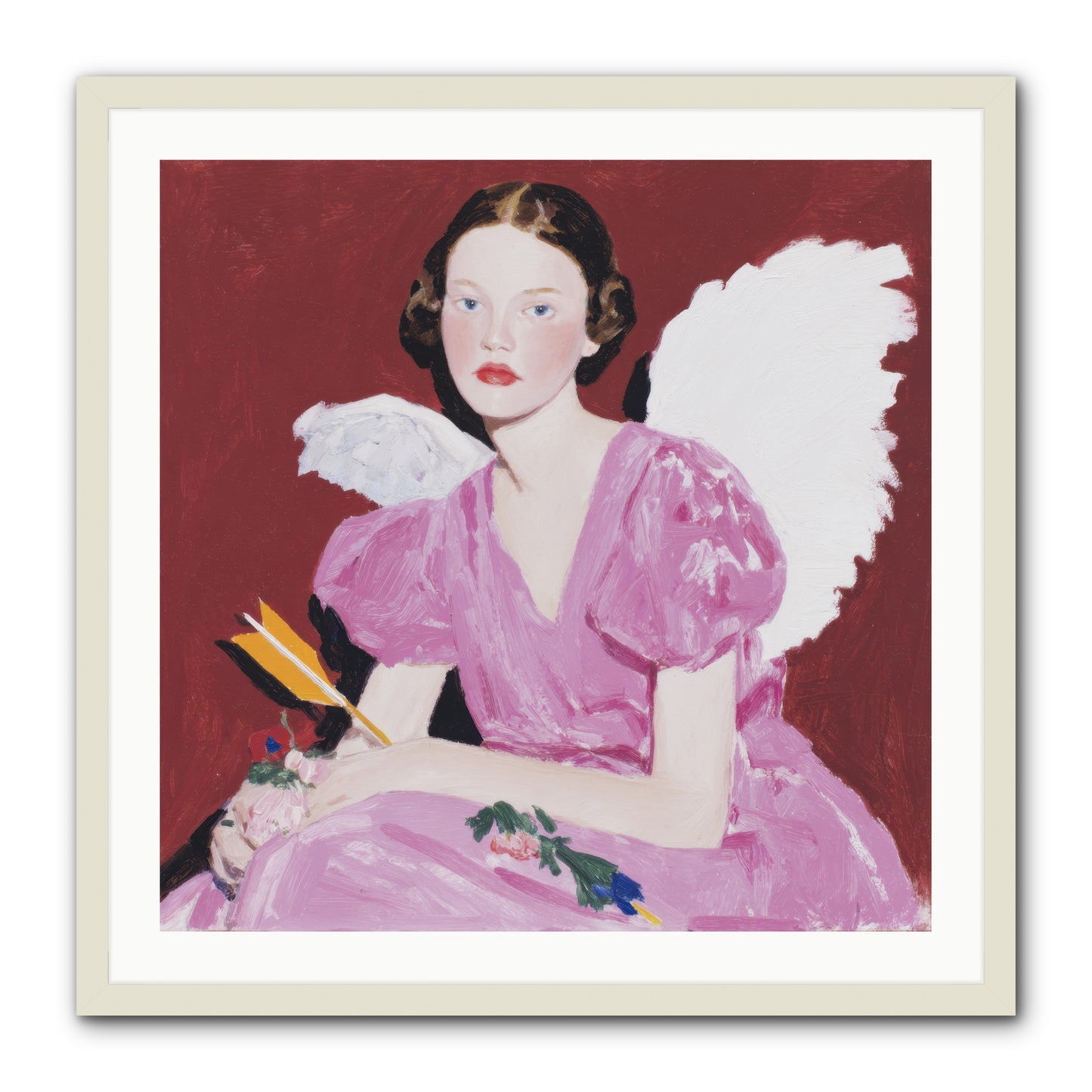 Portrait at the Threshold of Always -- Framed Print - White 30x30