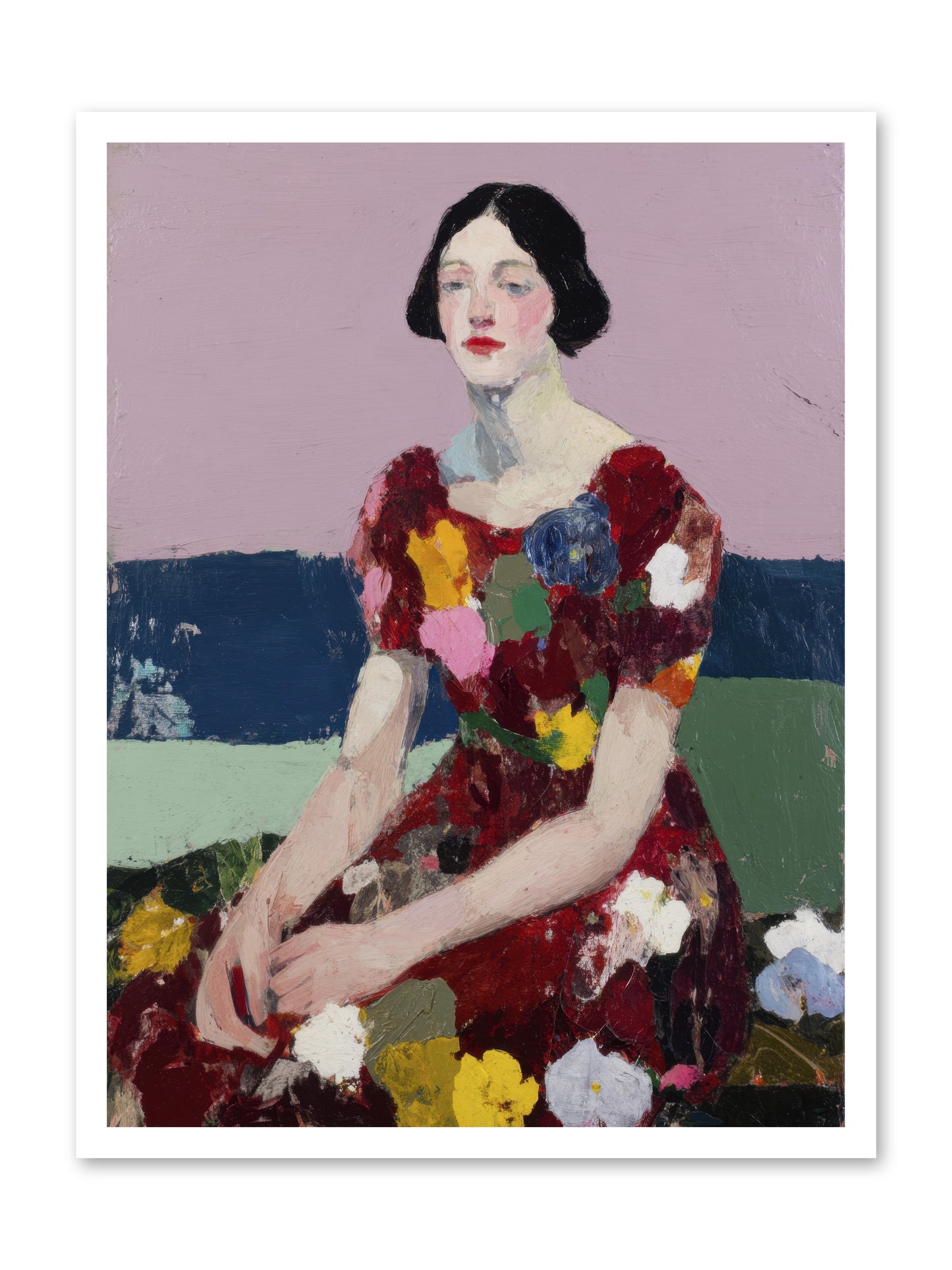 Portrait in Bloom -- Paper Print 24x32
