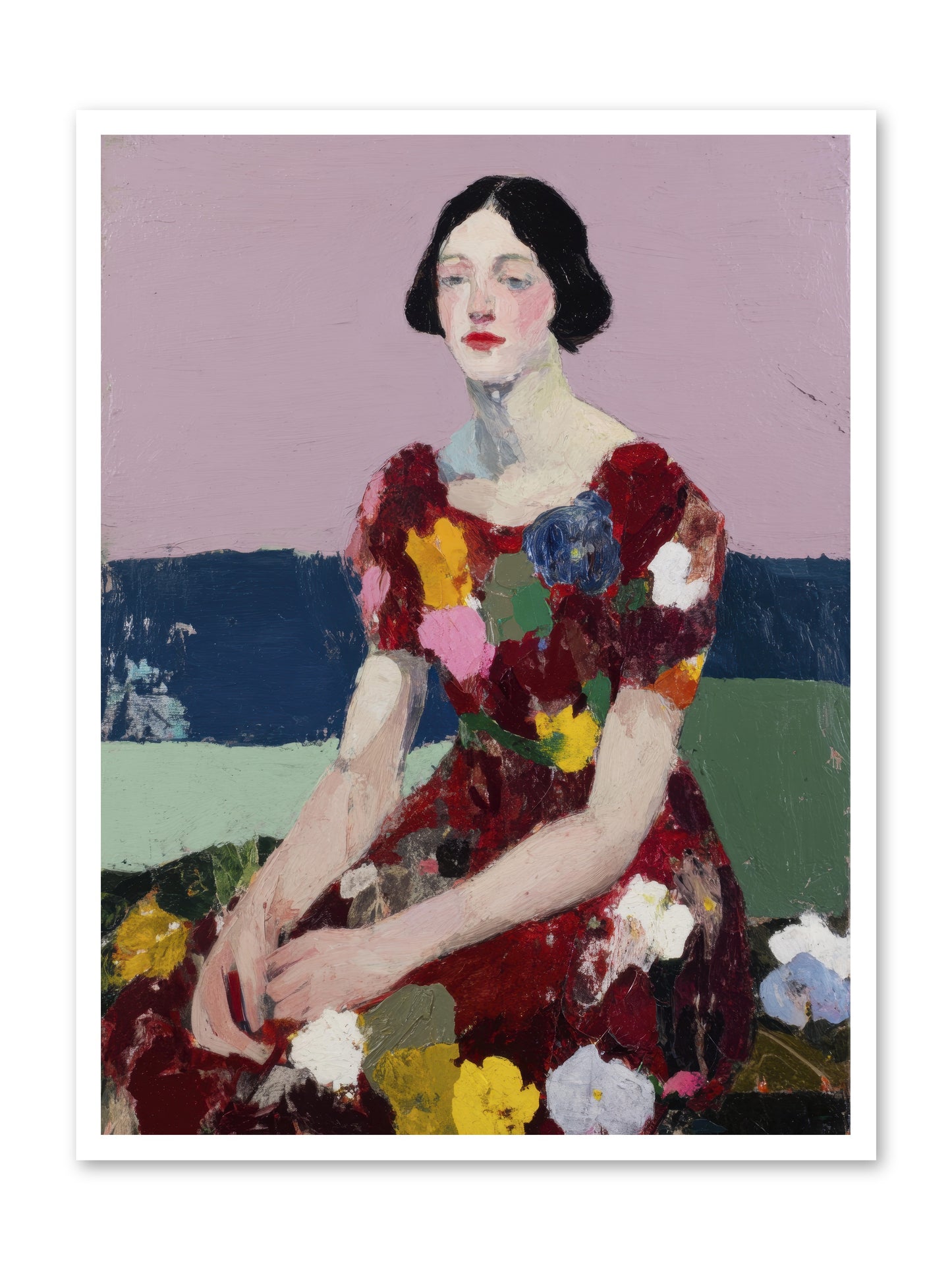 Portrait in Bloom -- Paper Print 30x40