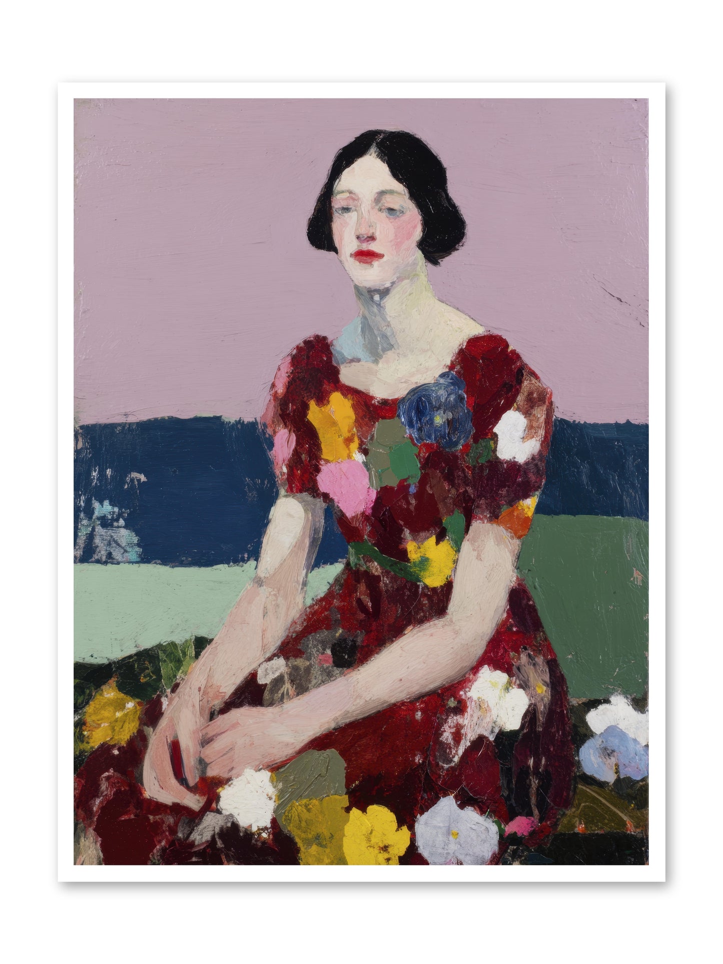 Portrait in Bloom -- Loose Canvas Print 36x48
