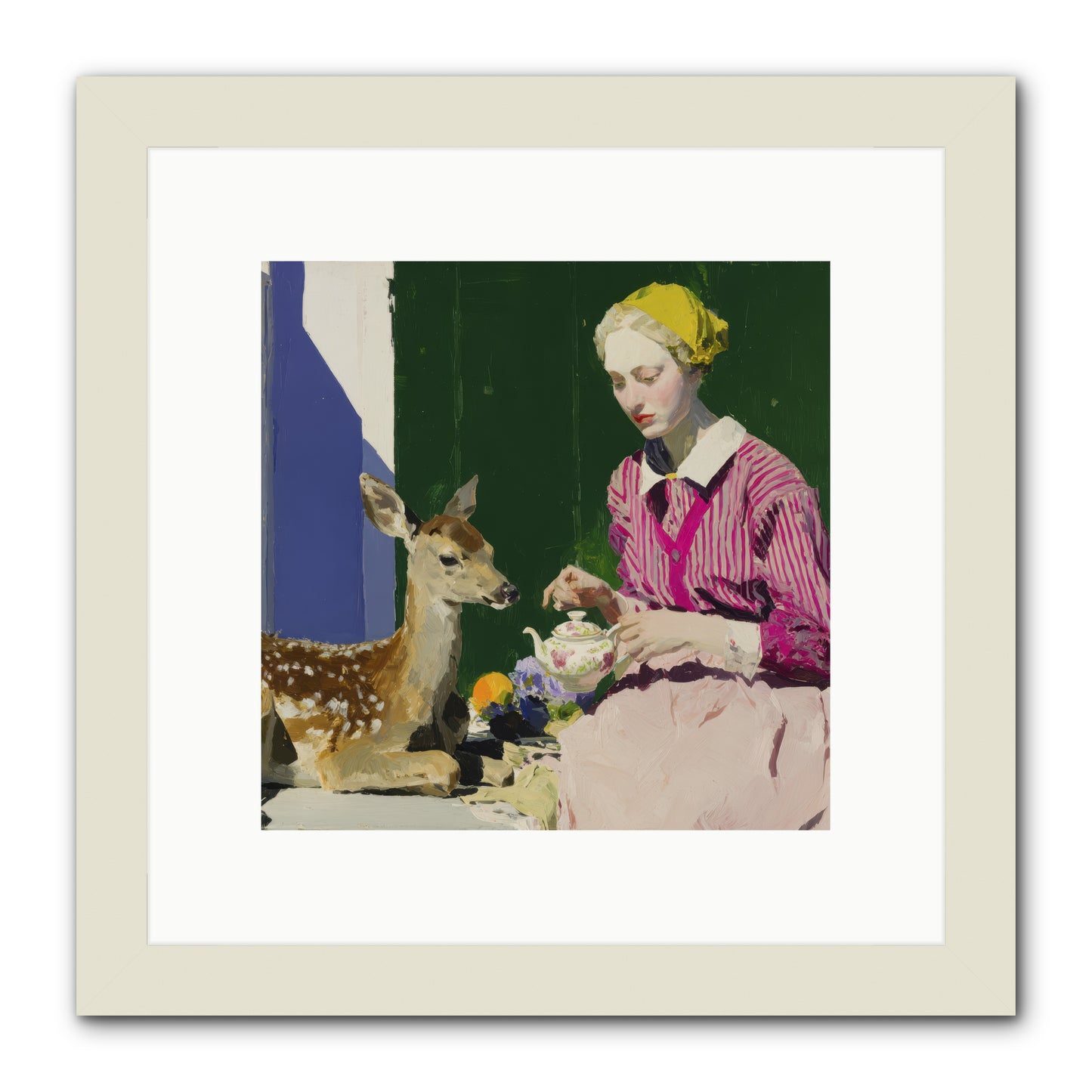 Portrait in Stolen Moments -- Framed Print - White 10x10