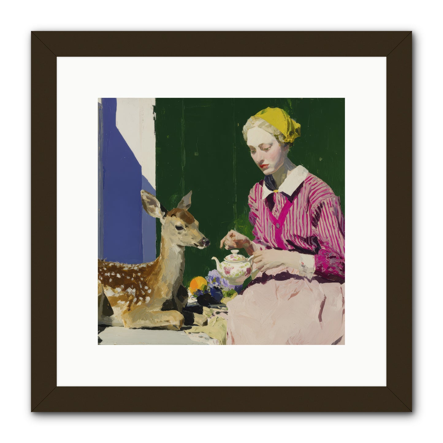 Portrait in Stolen Moments -- Framed Print - Black 12x12