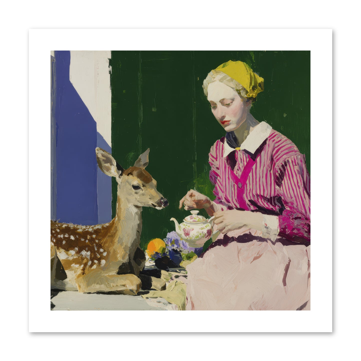 Portrait in Stolen Moments -- Loose Canvas Print 12x12