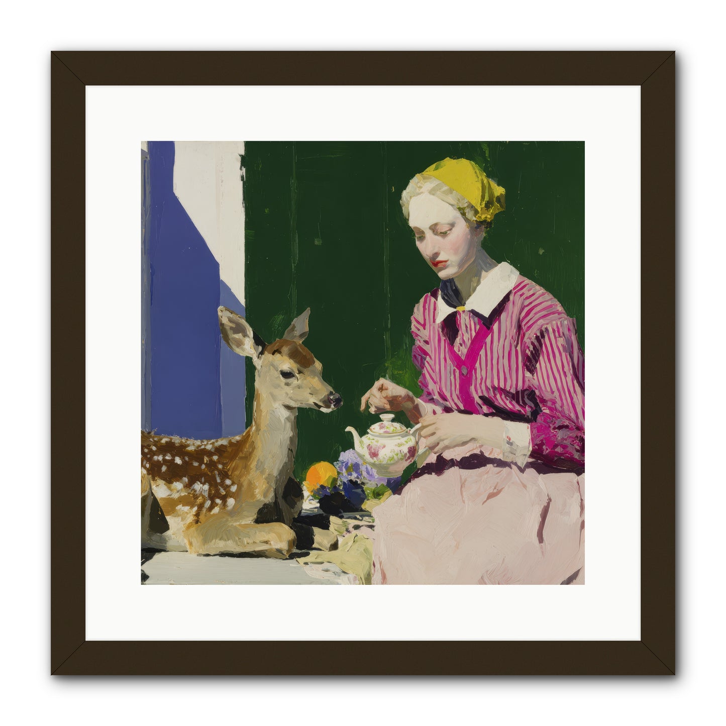 Portrait in Stolen Moments -- Framed Print - Black 16x16