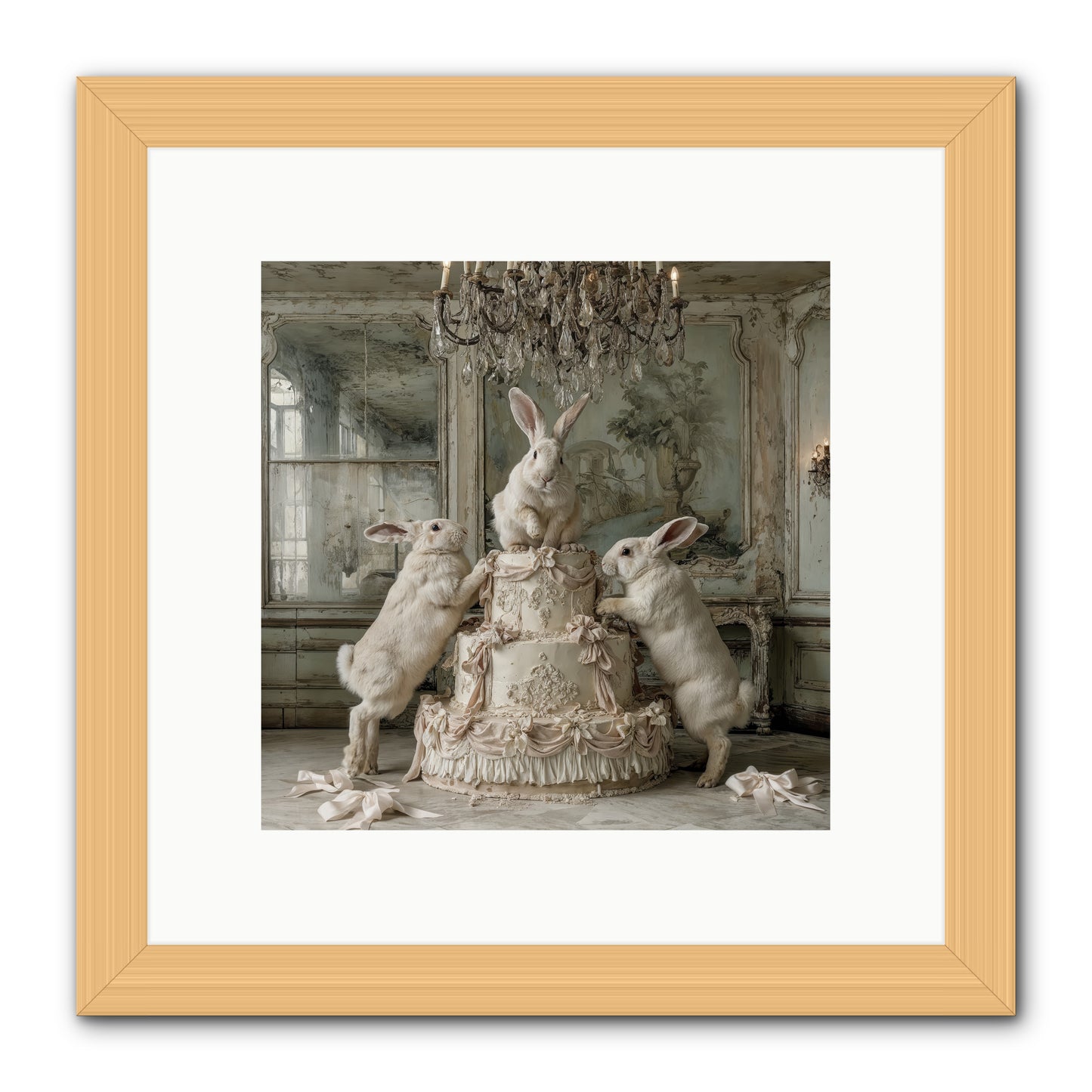 Portrait in the Sugar Court -- Framed Print - Natural 10x10