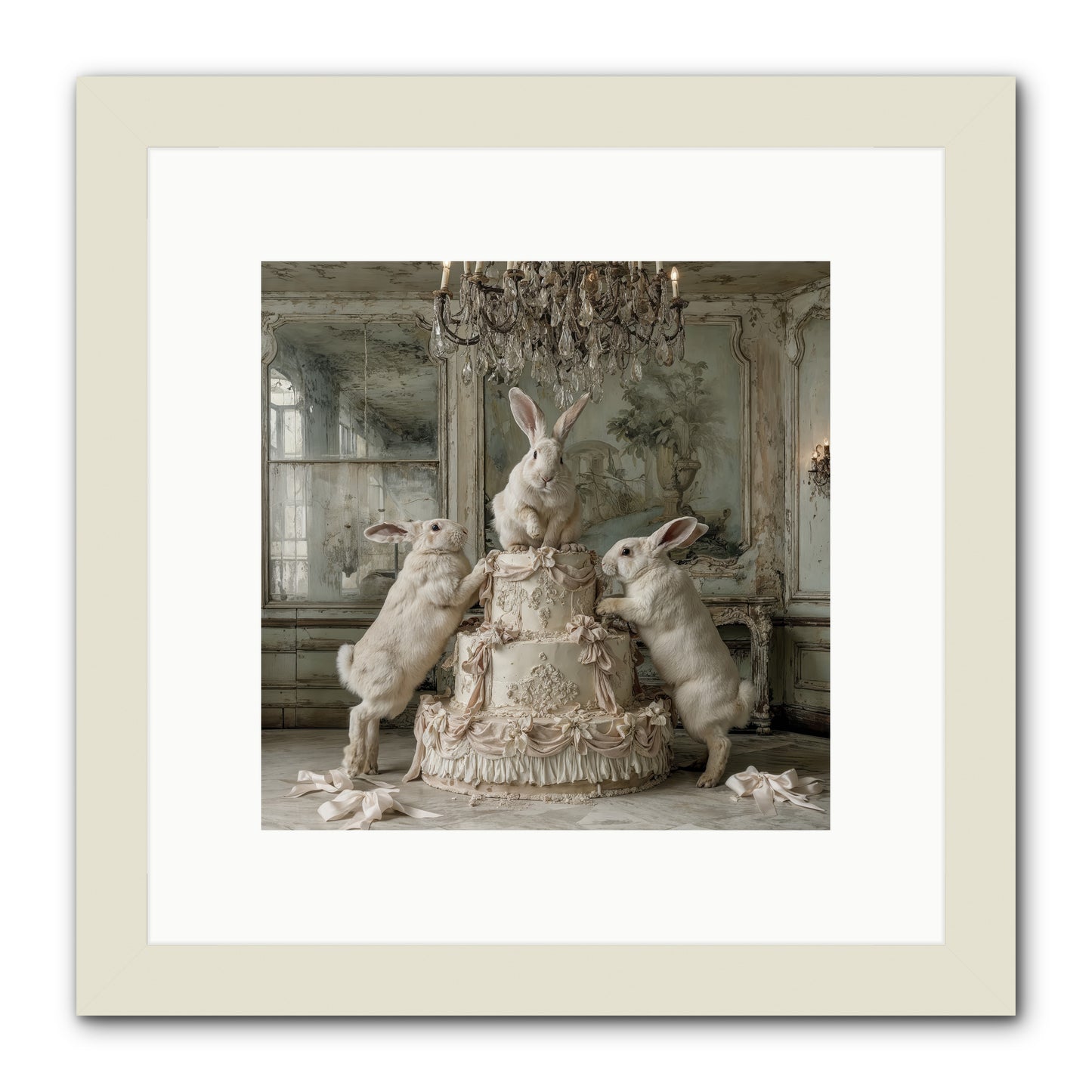 Portrait in the Sugar Court -- Framed Print - White 10x10