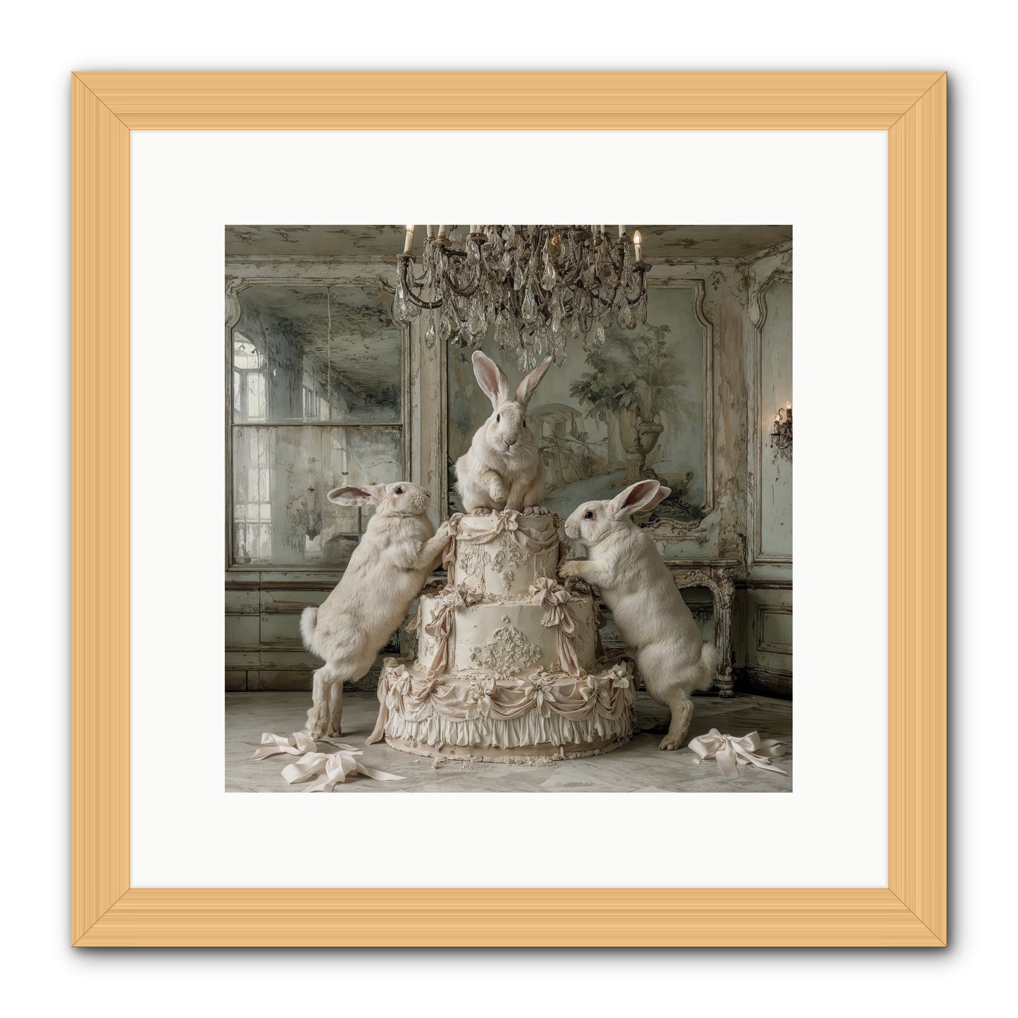 Portrait in the Sugar Court -- Framed Print - Natural 12x12