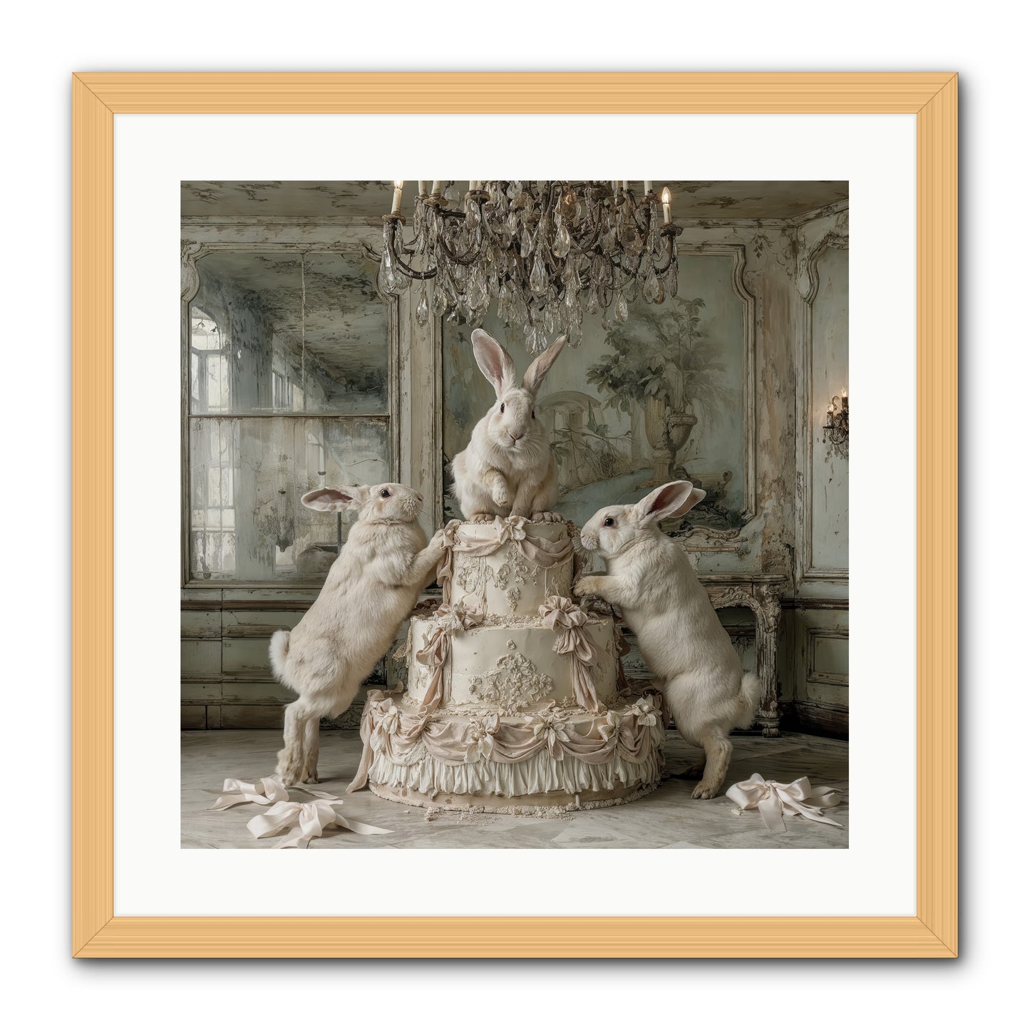 Portrait in the Sugar Court -- Framed Print - Natural 20x20
