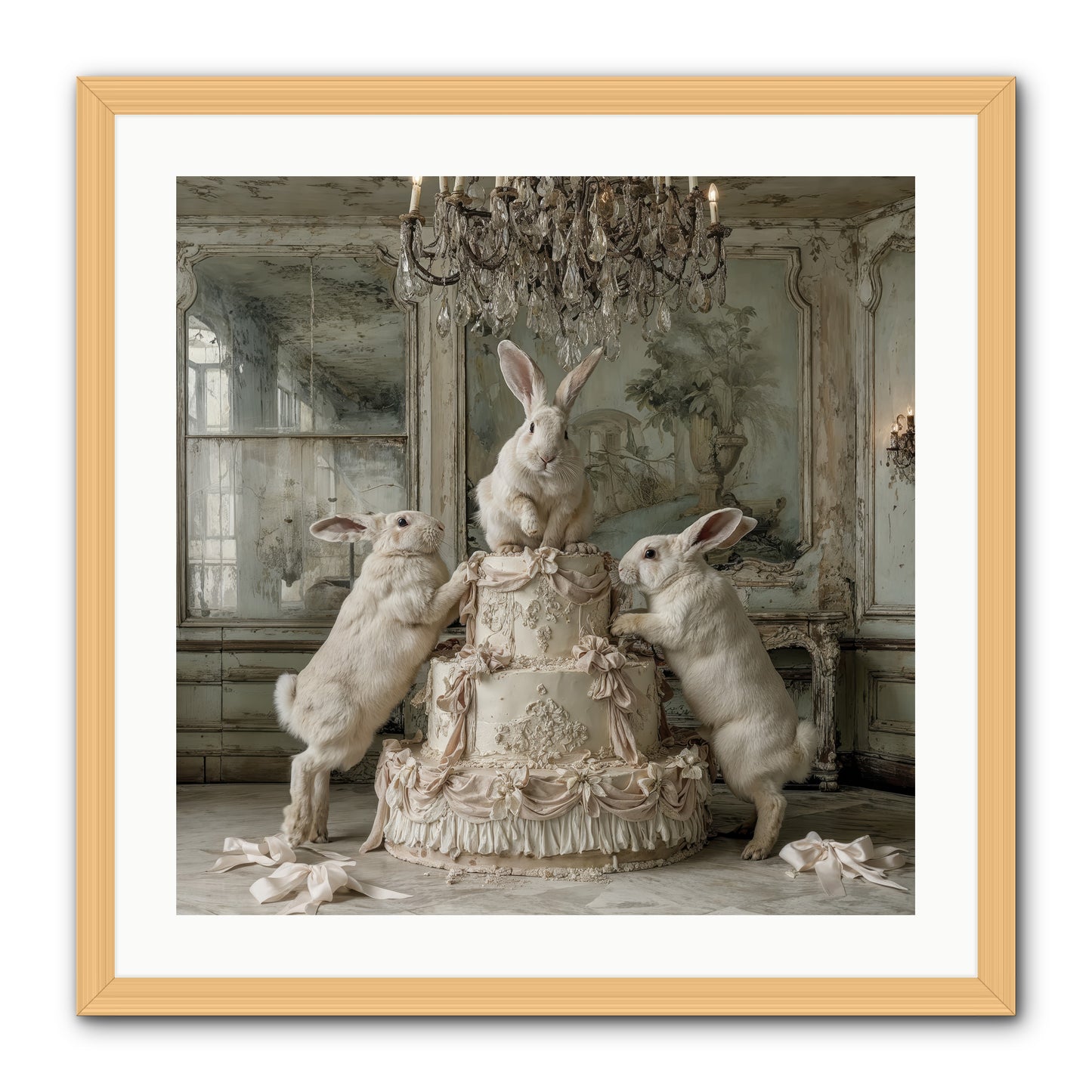 Portrait in the Sugar Court -- Framed Print - Natural 24x24