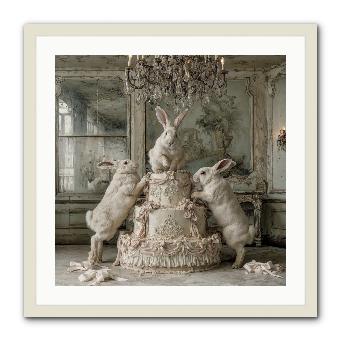 Portrait in the Sugar Court -- Framed Print - White 24x24