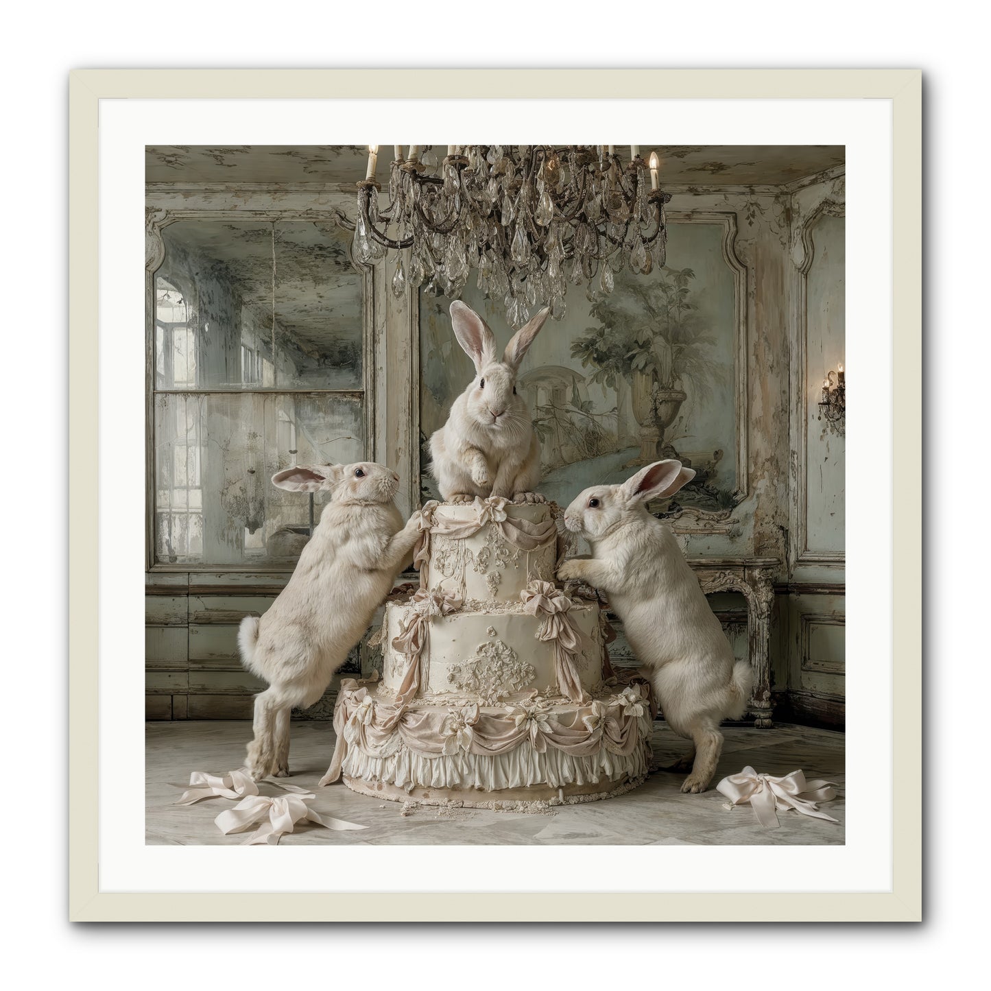 Portrait in the Sugar Court -- Framed Print - White 30x30