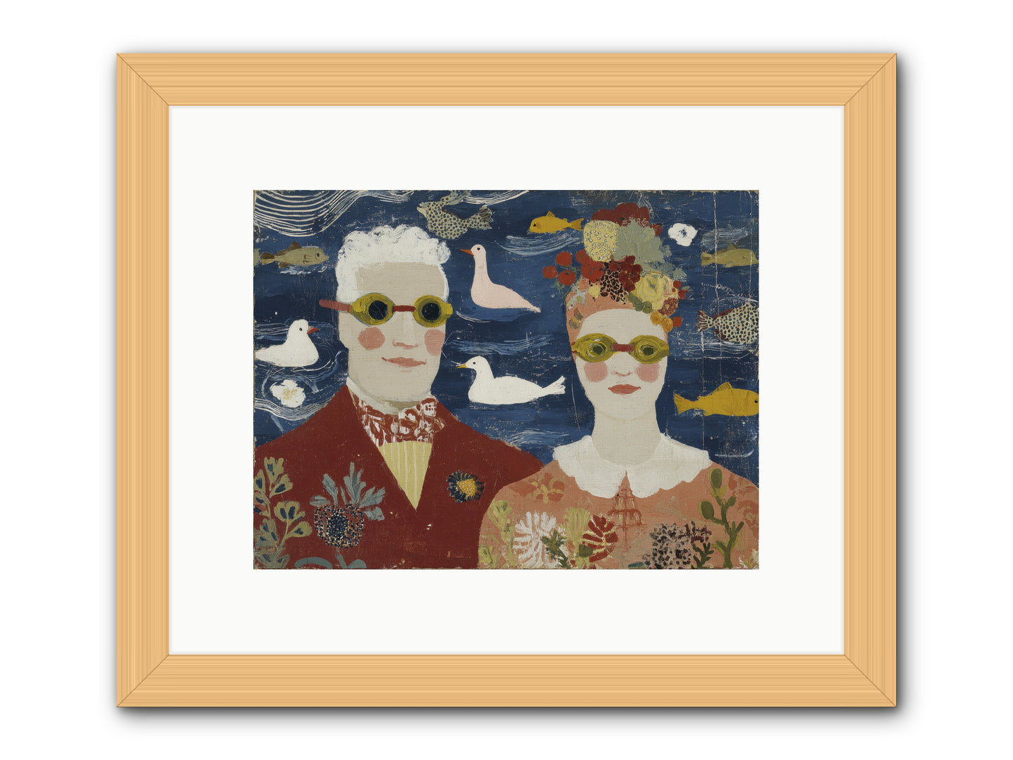 Portrait of Pure Delight -- Framed Print - Natural 12x9