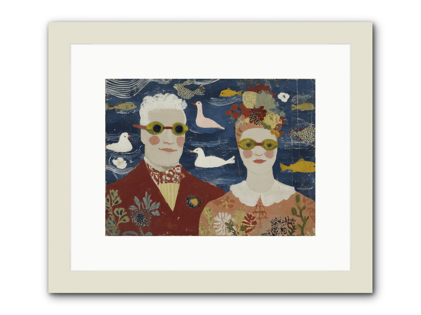 Portrait of Pure Delight -- Framed Print - White 12x9