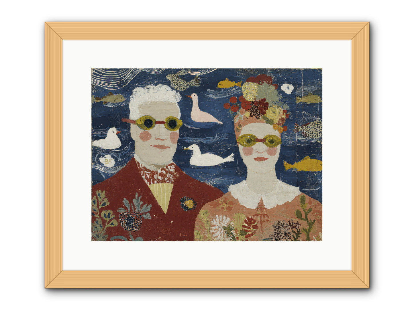 Portrait of Pure Delight -- Framed Print - Natural 16x12