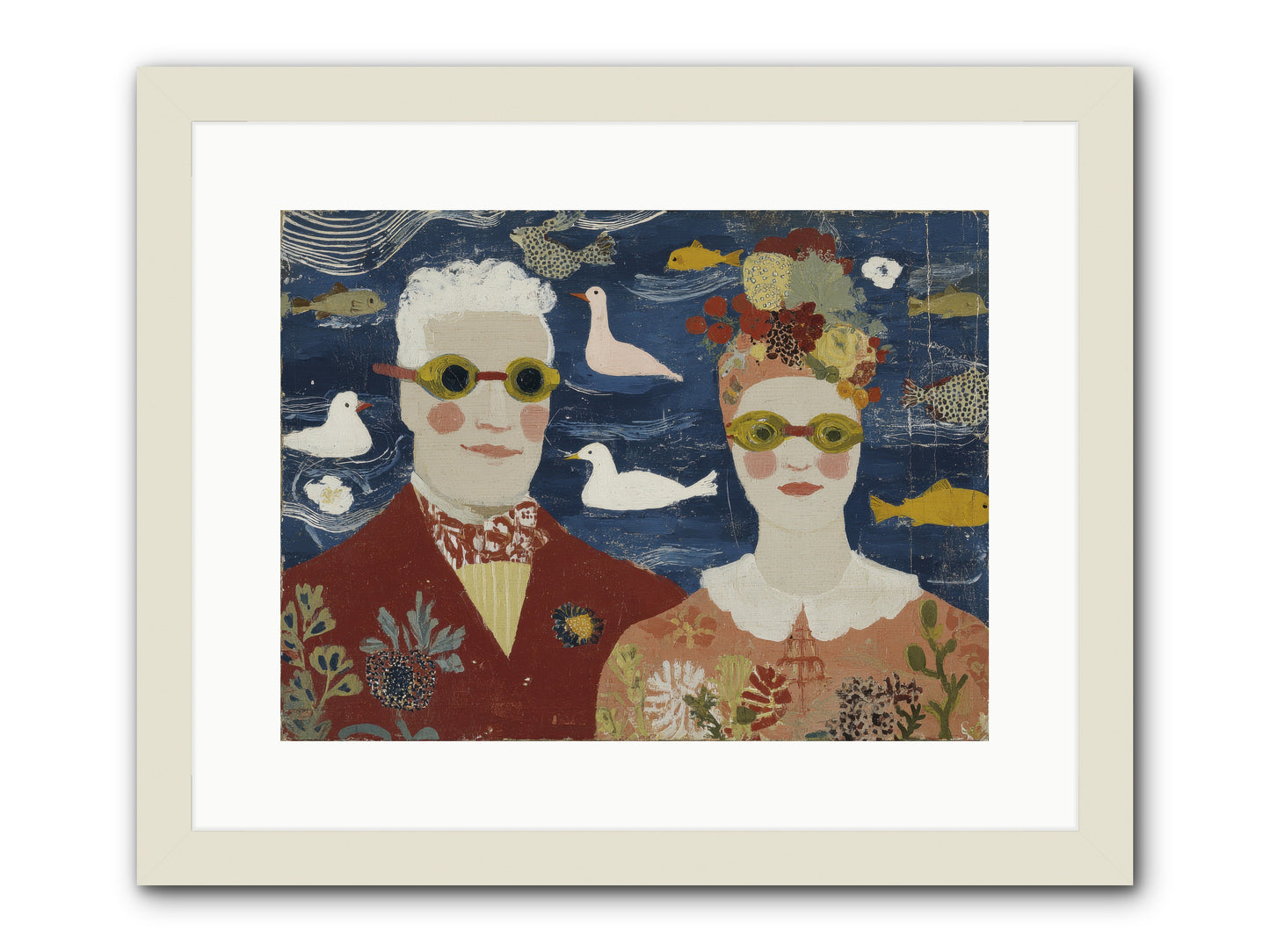 Portrait of Pure Delight -- Framed Print - White 16x12