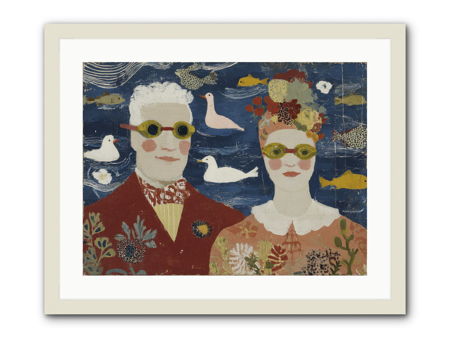 Portrait of Pure Delight -- Framed Print - White 24x18