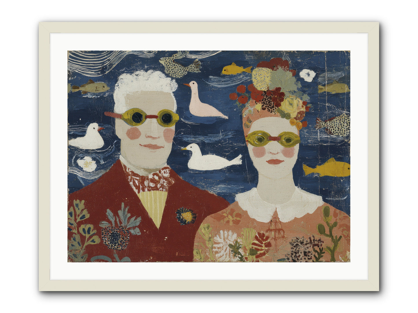 Portrait of Pure Delight -- Framed Print - White 32x24