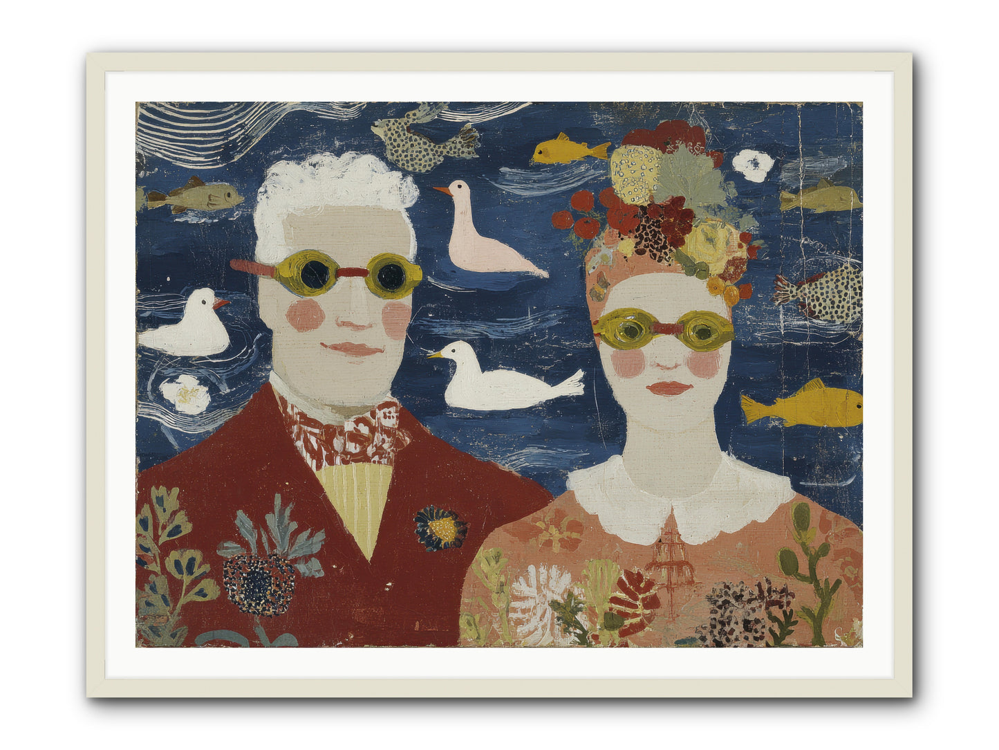 Portrait of Pure Delight -- Framed Print - White 48x36