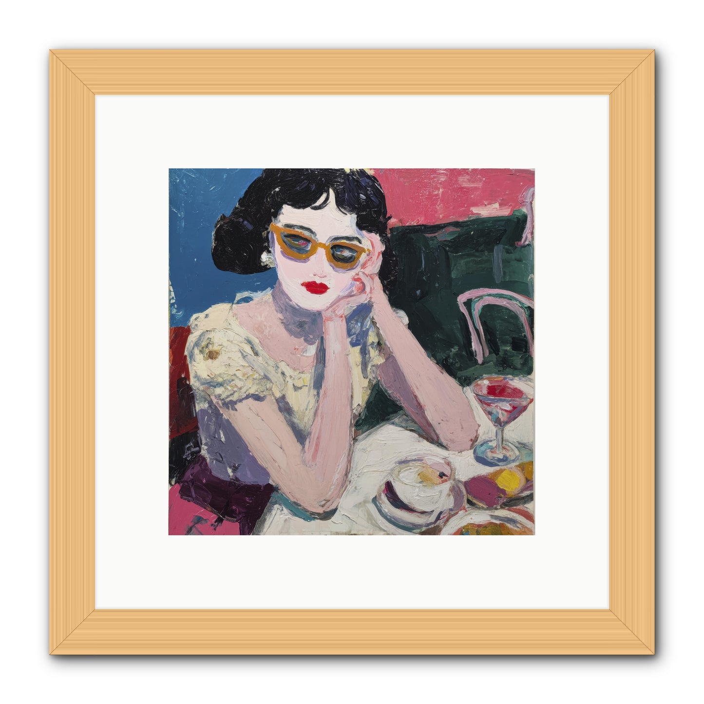 Portrait of Quiet Defiance -- Framed Print - Natural 10x10