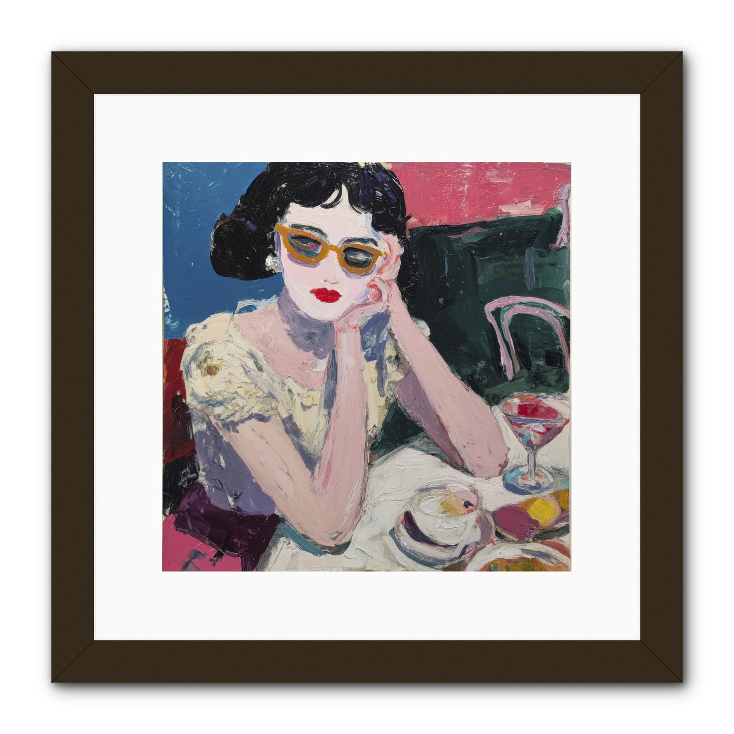 Portrait of Quiet Defiance -- Framed Print - Black 12x12
