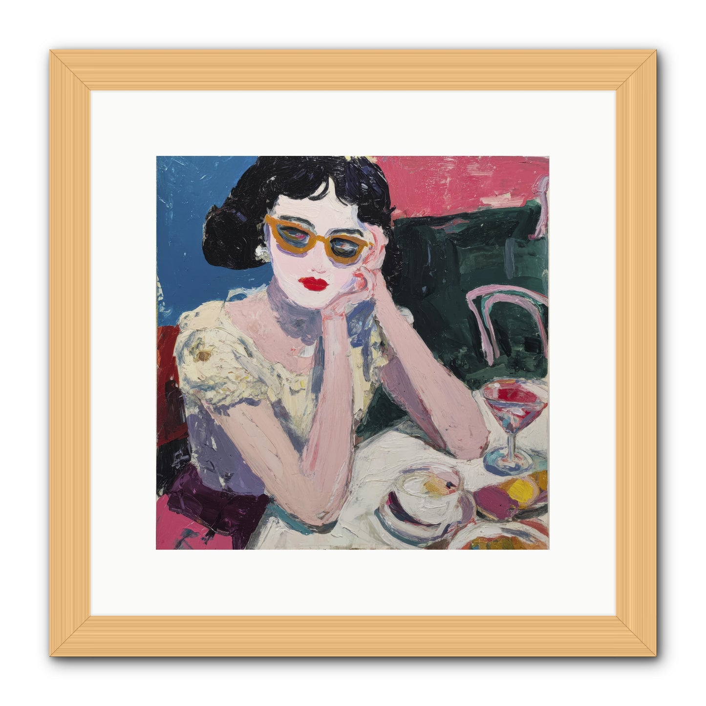 Portrait of Quiet Defiance -- Framed Print - Natural 12x12