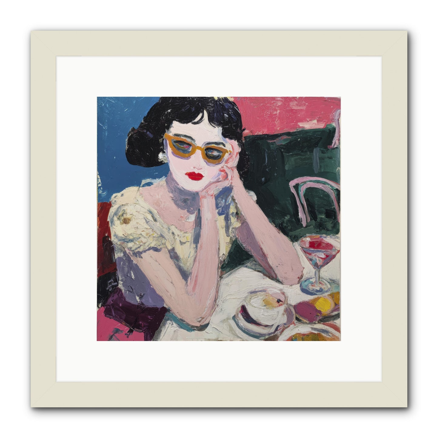 Portrait of Quiet Defiance -- Framed Print - White 12x12
