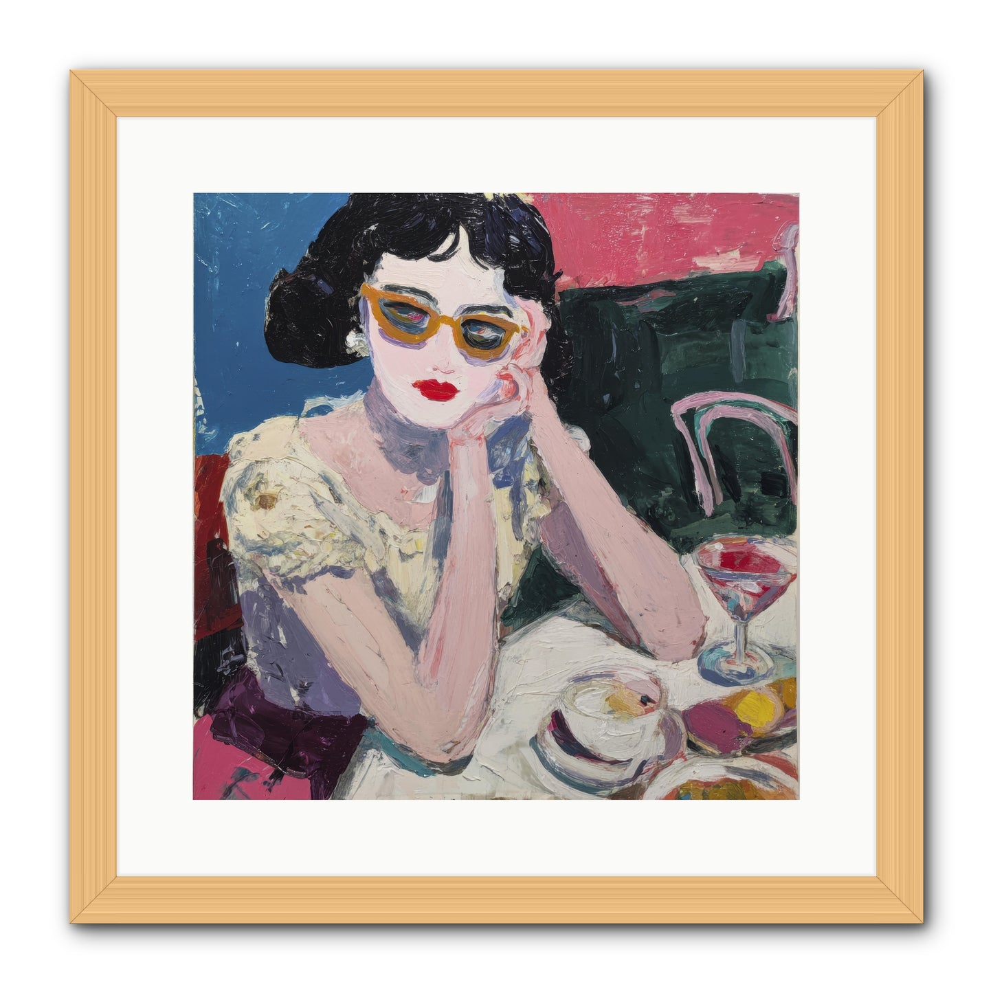 Portrait of Quiet Defiance -- Framed Print - Natural 16x16