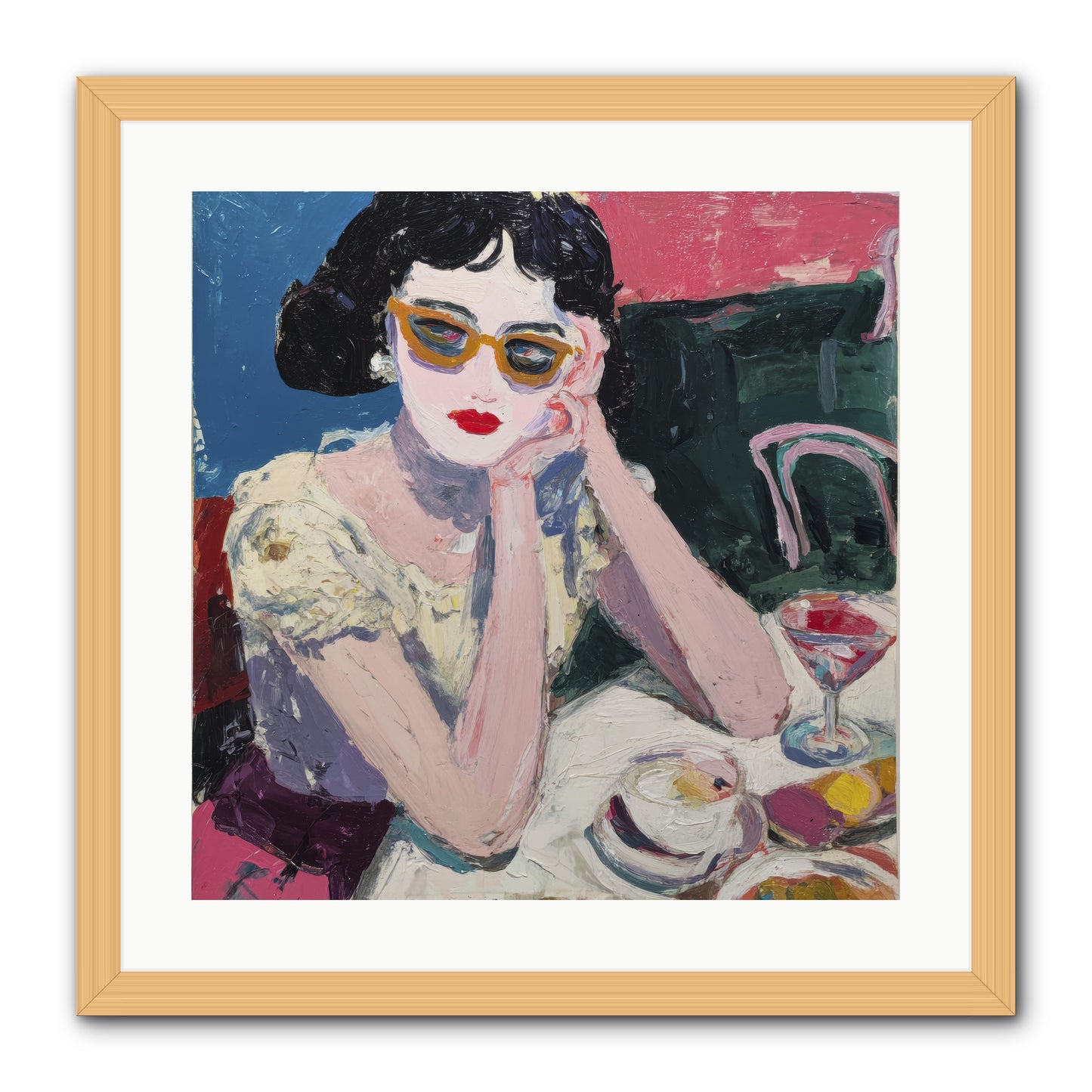 Portrait of Quiet Defiance -- Framed Print - Natural 20x20