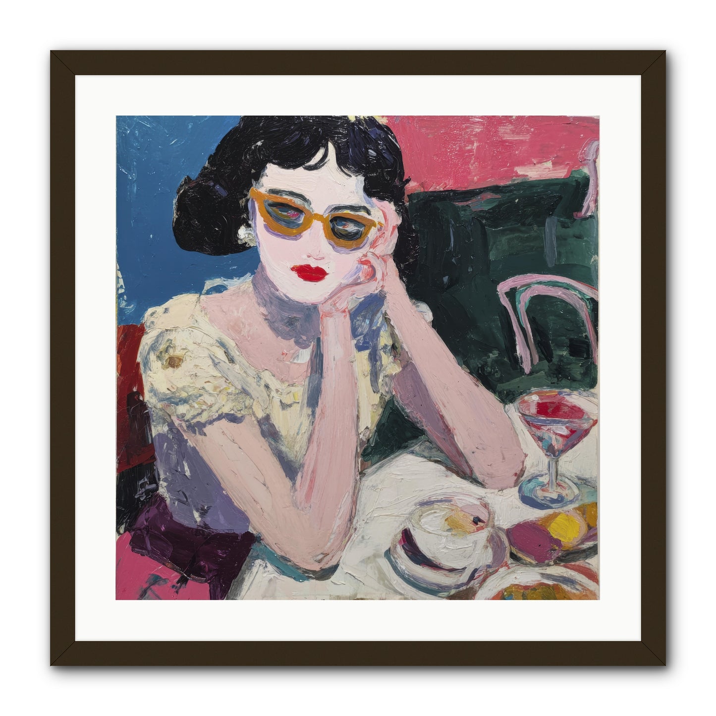 Portrait of Quiet Defiance -- Framed Print - Black 24x24