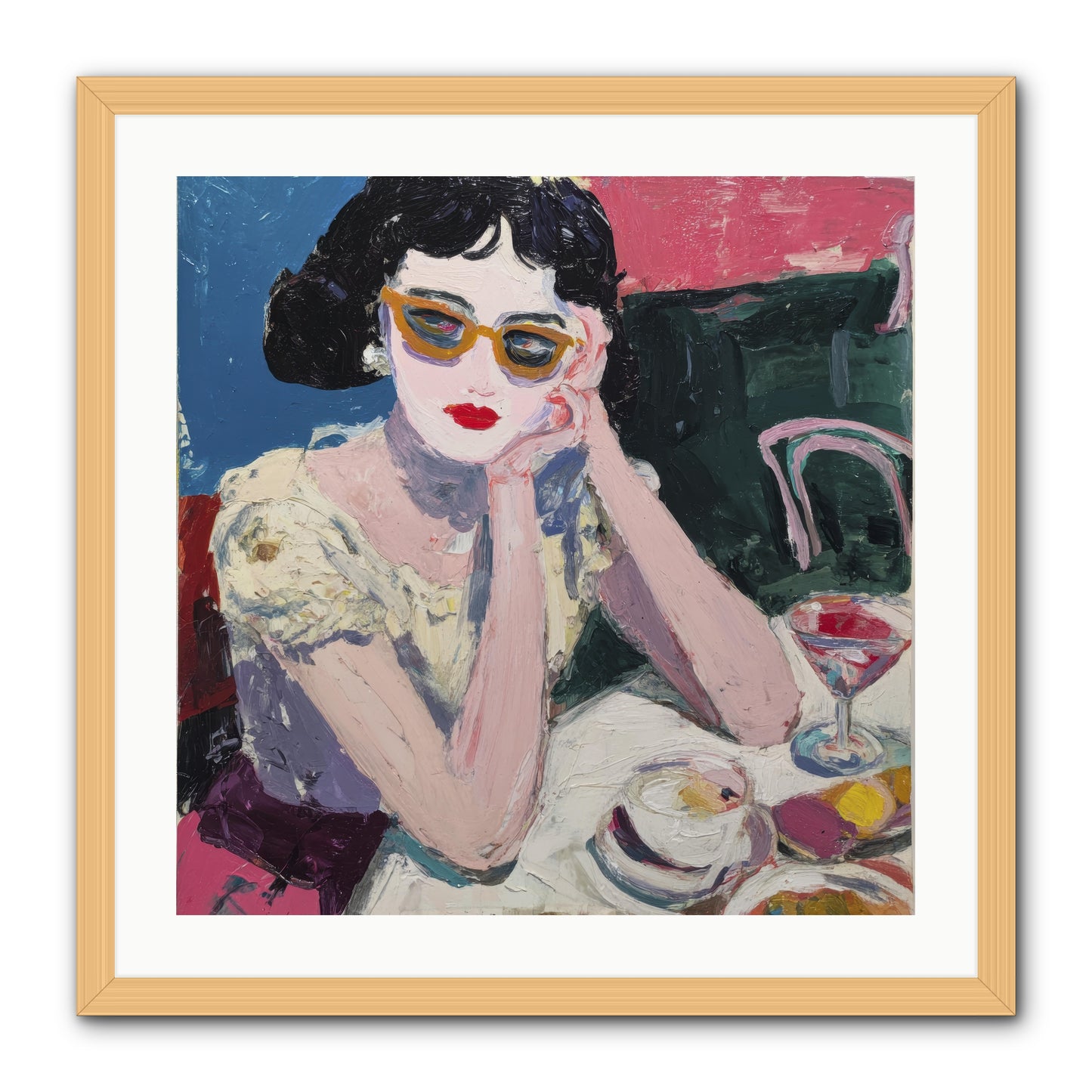 Portrait of Quiet Defiance -- Framed Print - Natural 24x24