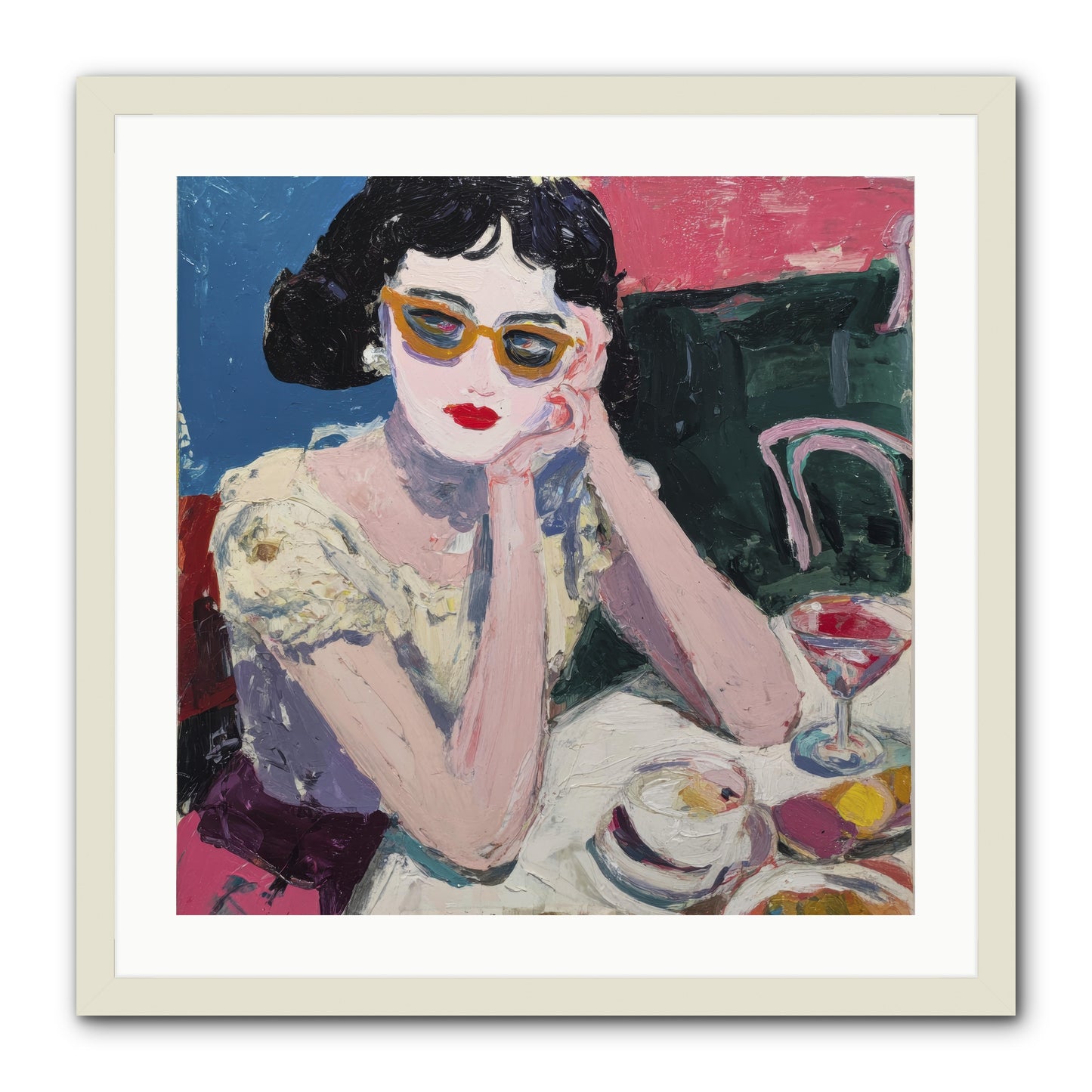 Portrait of Quiet Defiance -- Framed Print - White 24x24